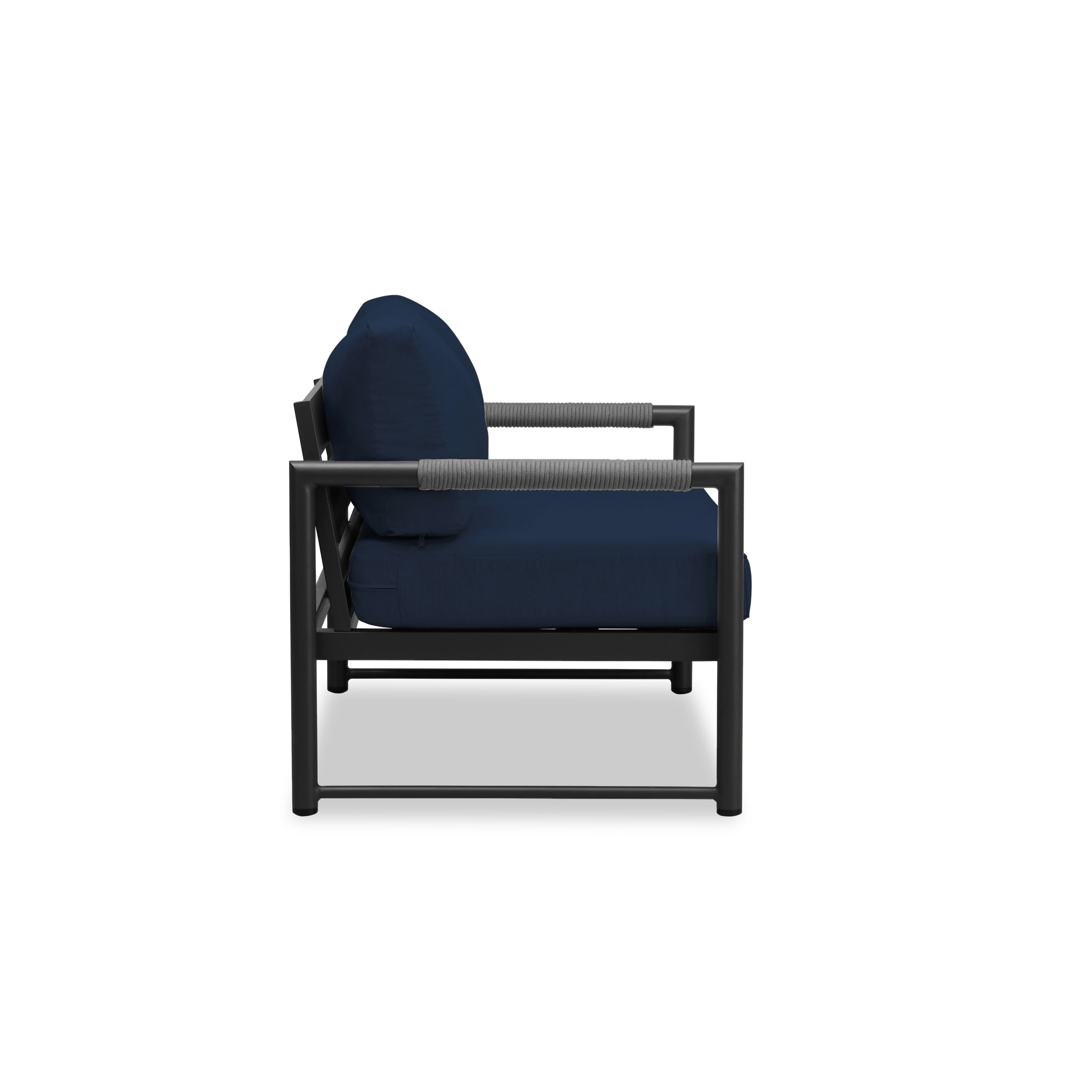 Alto Loveseat - Black - Spectrum Indigo