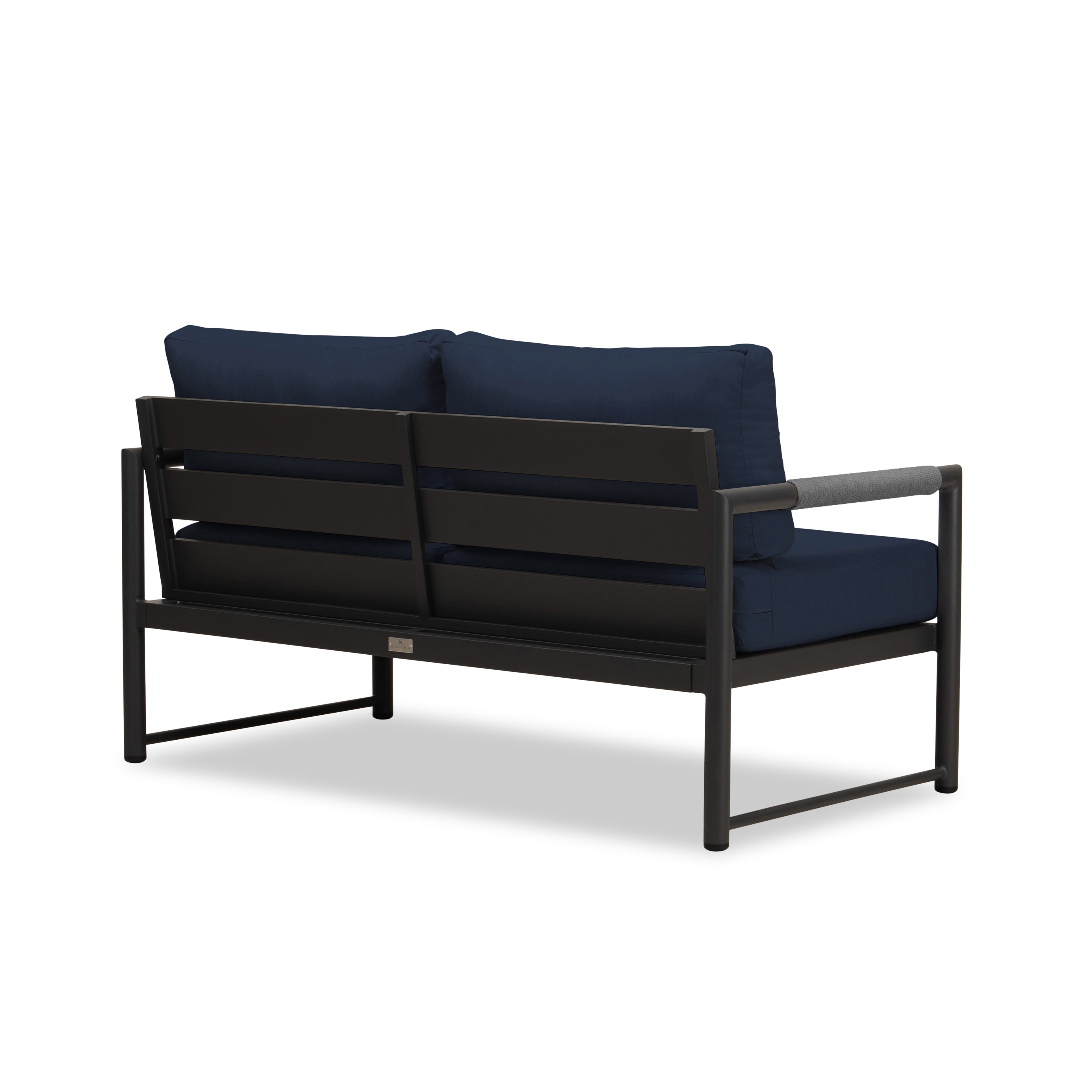 Alto Loveseat - Black - Spectrum Indigo