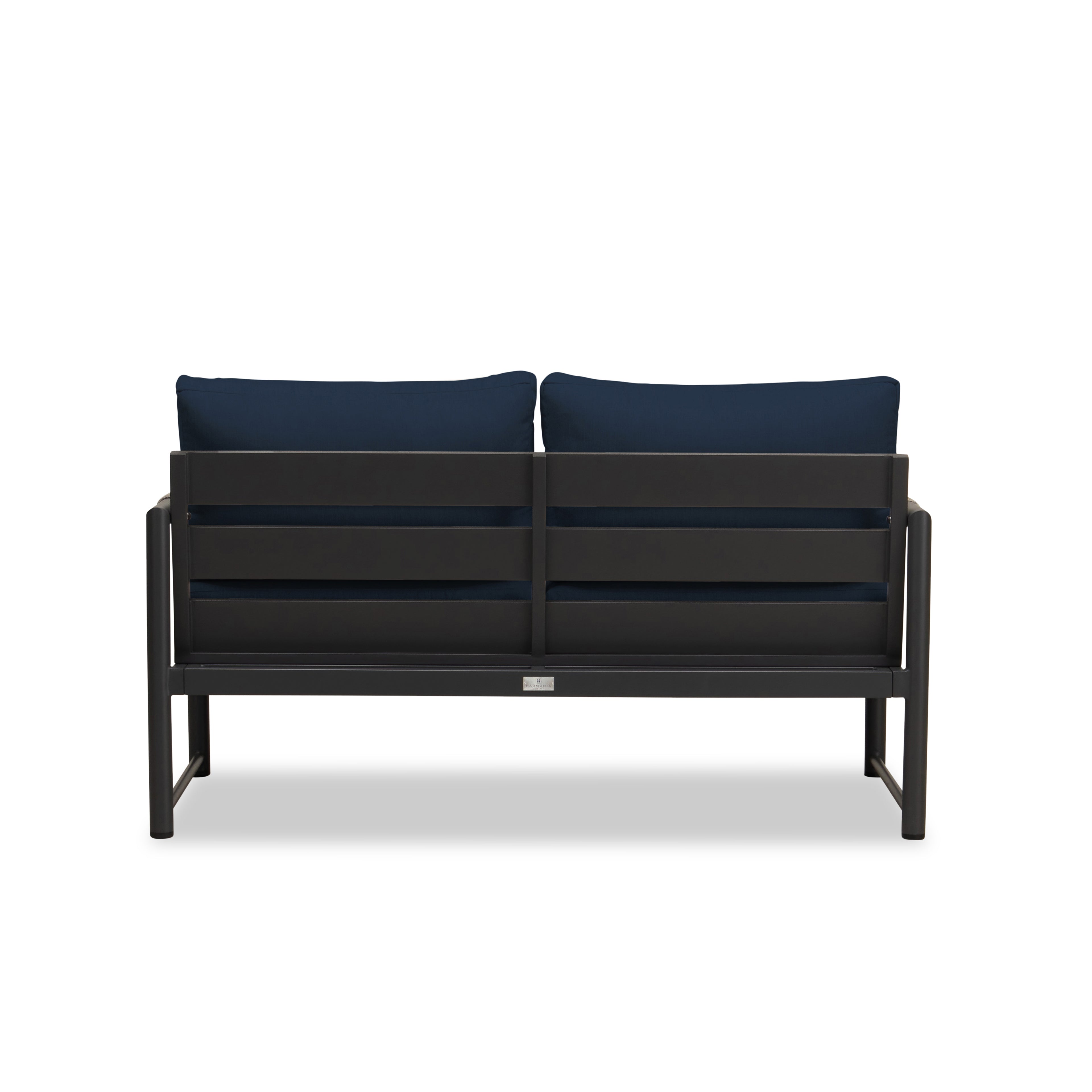 Alto Loveseat - Black - Spectrum Indigo