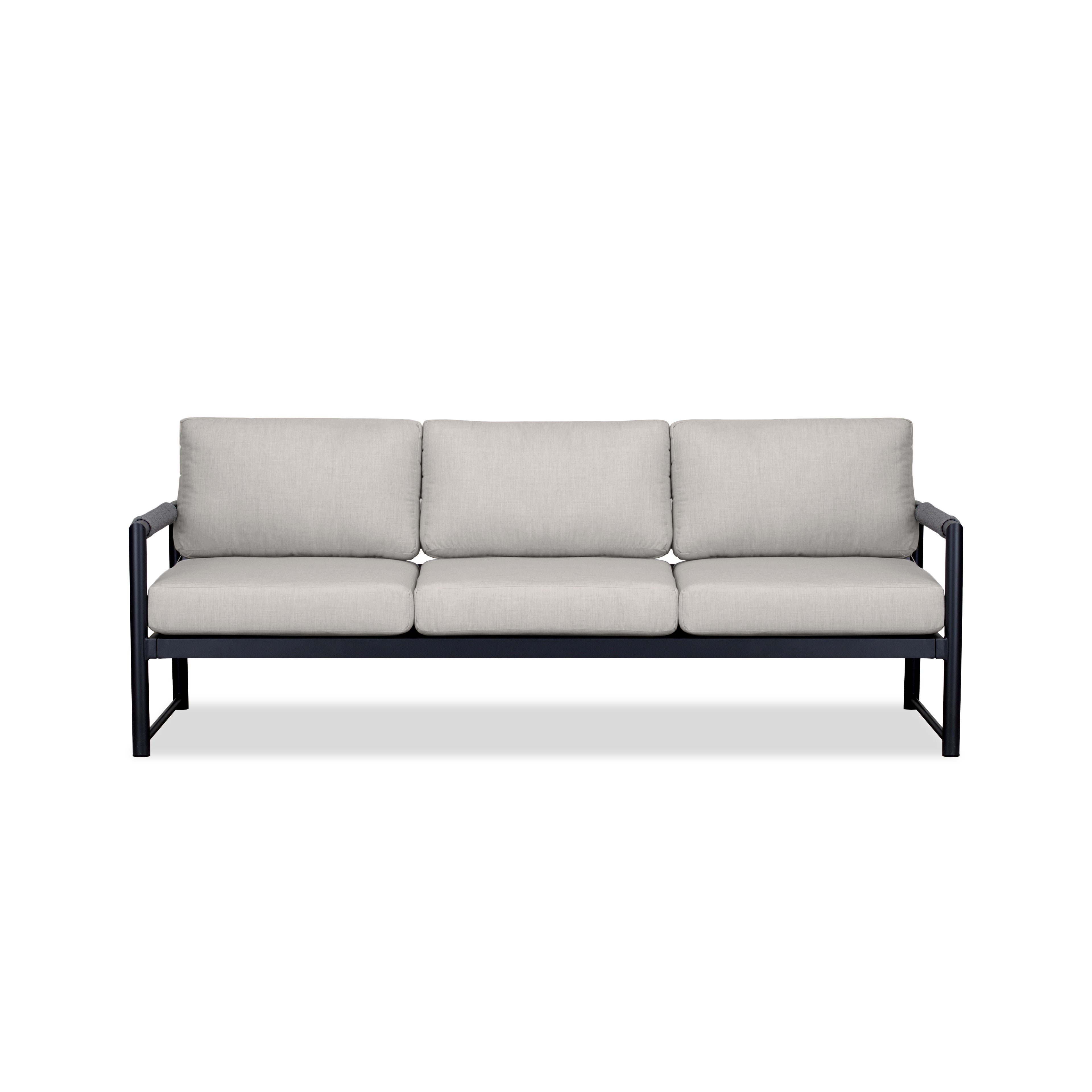 Alto Sofa - Black - Cast Silver