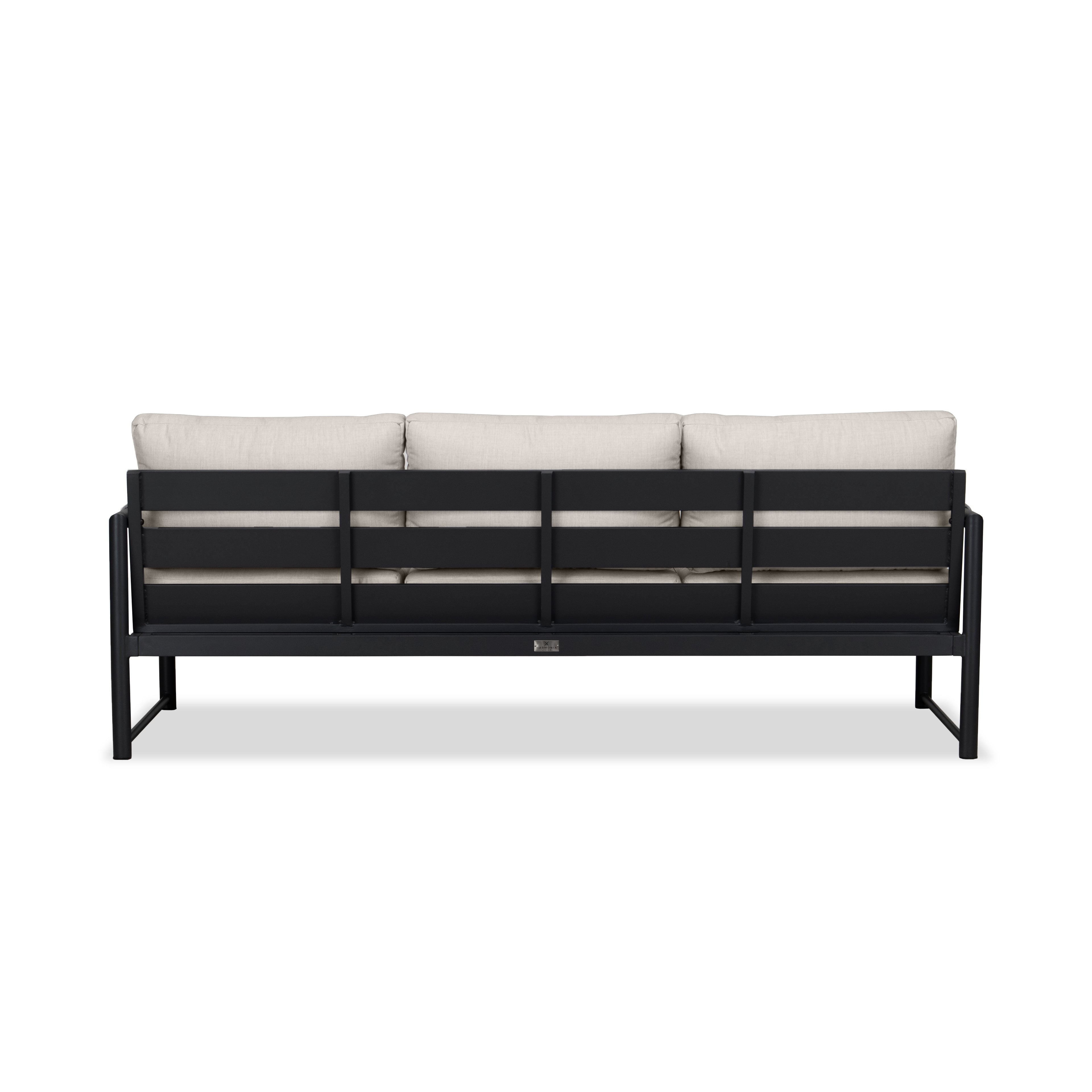 Alto Sofa - Black - Cast Silver