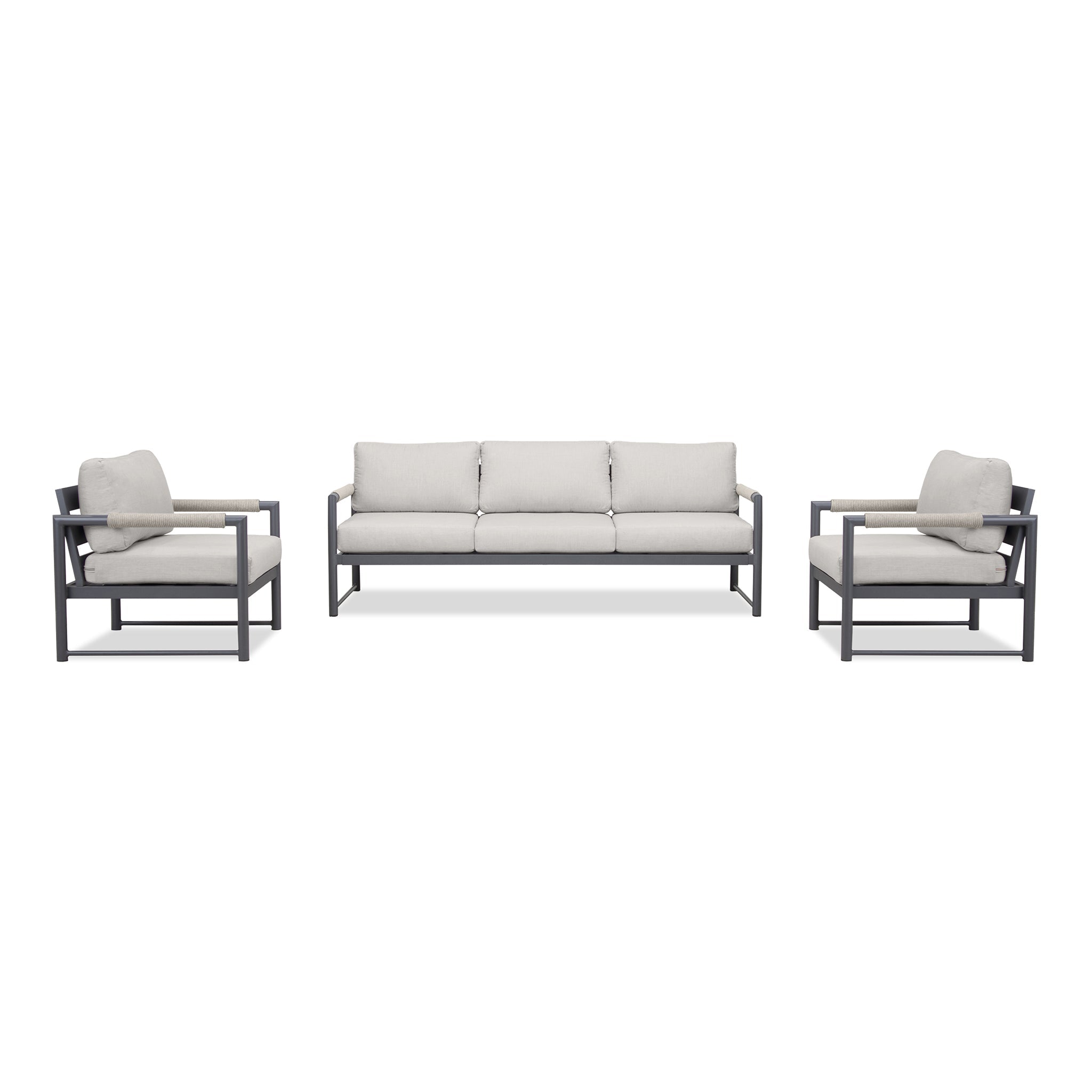 variant:Two Club Chairs / Slate/Pebble Gray / Cast Silver