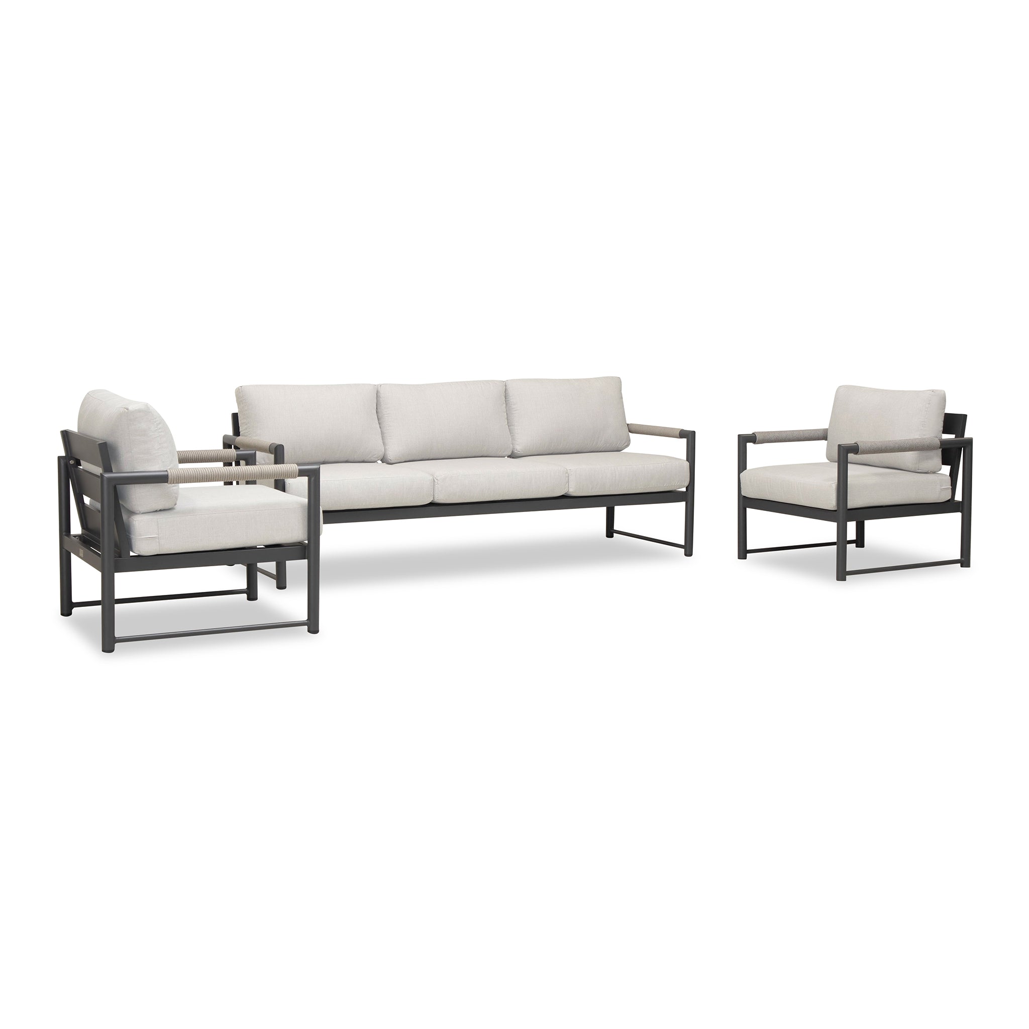 variant:Two Club Chairs / Slate/Pebble Gray / Cast Silver