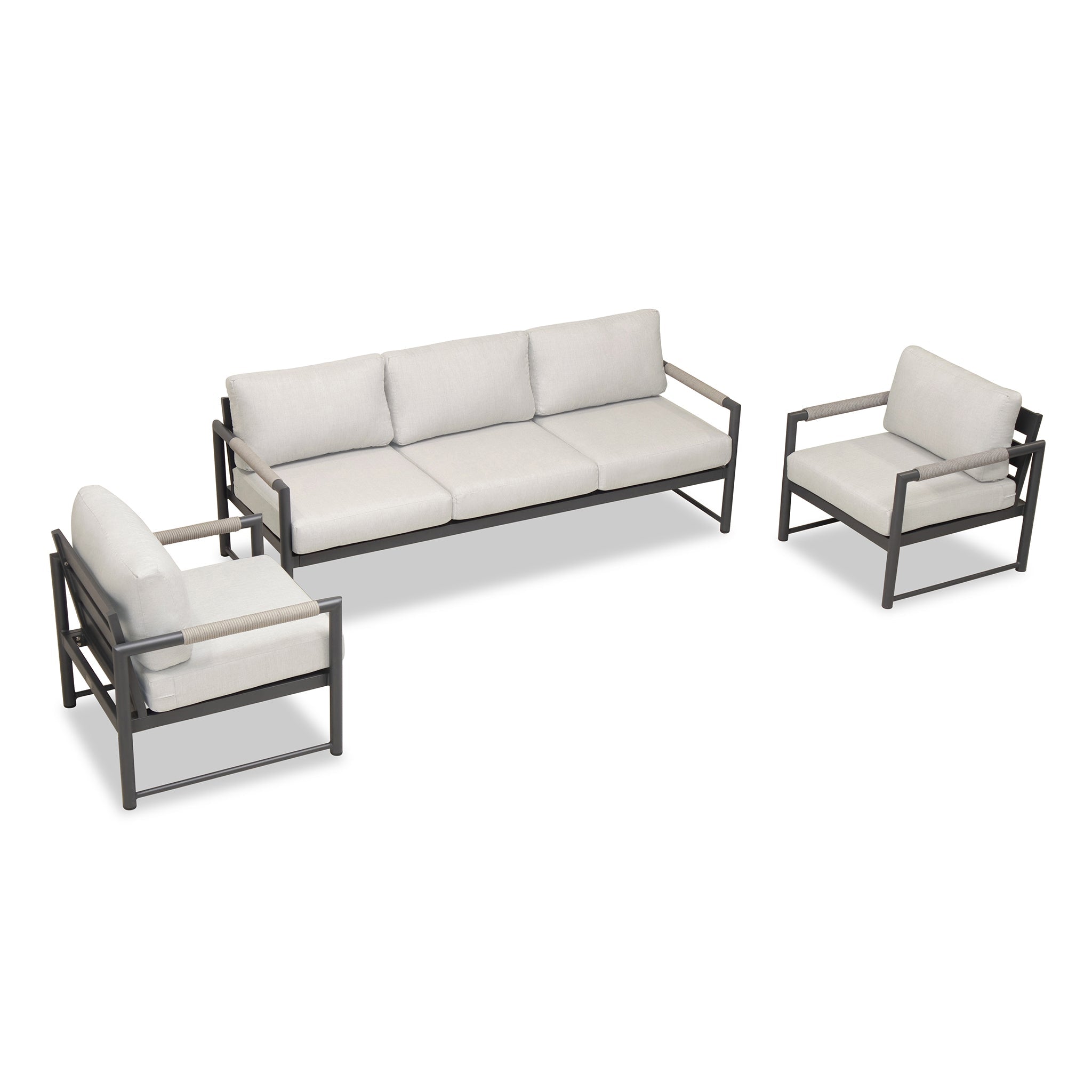 variant:Two Club Chairs / Slate/Pebble Gray / Cast Silver
