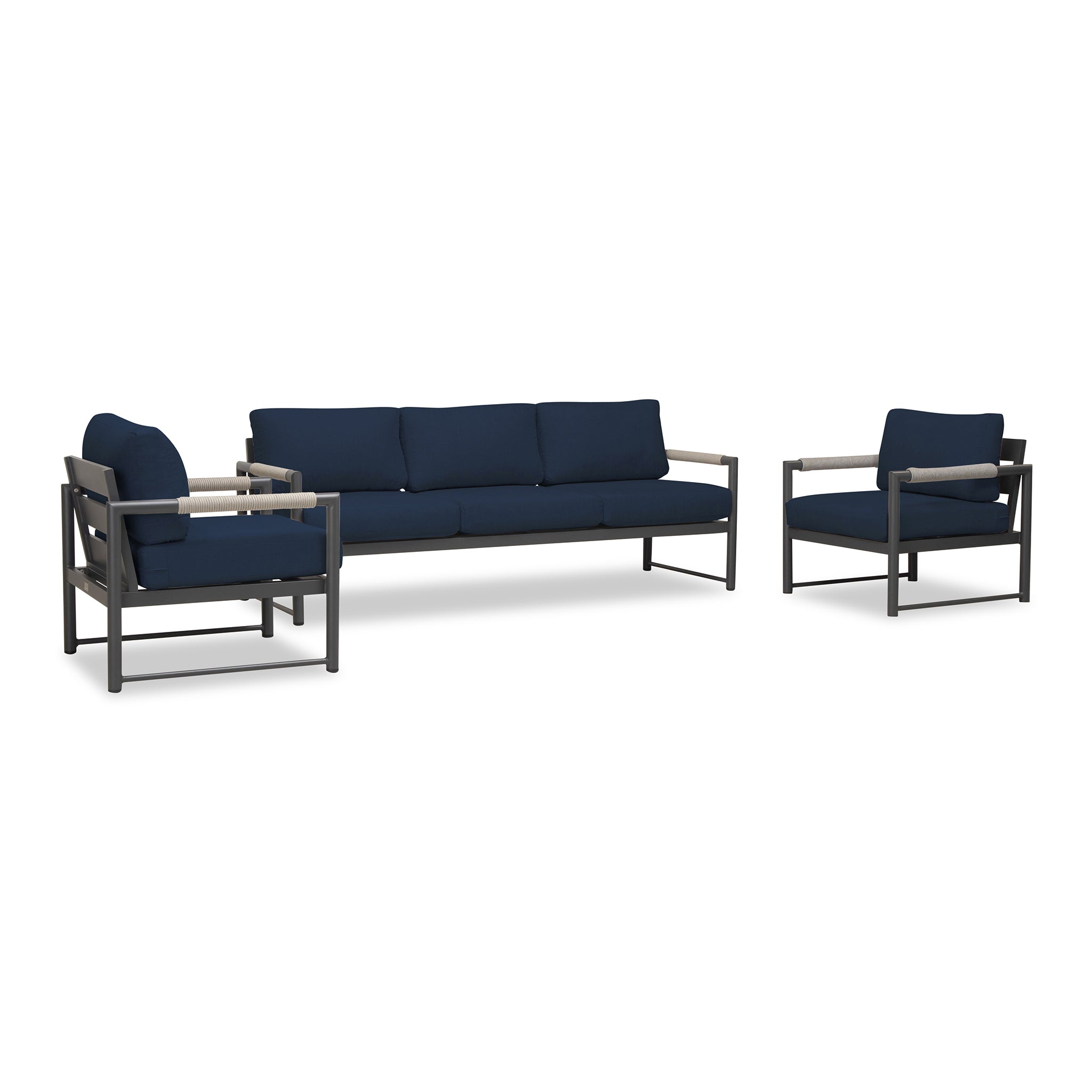 variant:Two Club Chairs / Slate/Pebble Gray / Spectrum Indigo