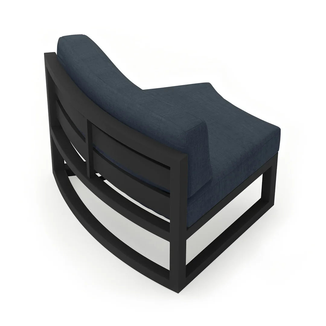 Avion Aluminum Curve Seat (Set of 2) - Black - Spectrum Indigo