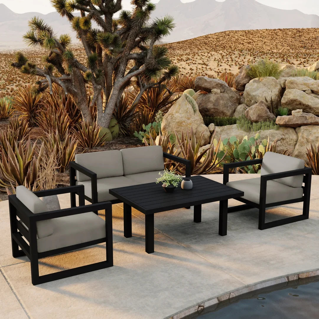 Avion Classic 4 Piece Aluminum Loveseat Set