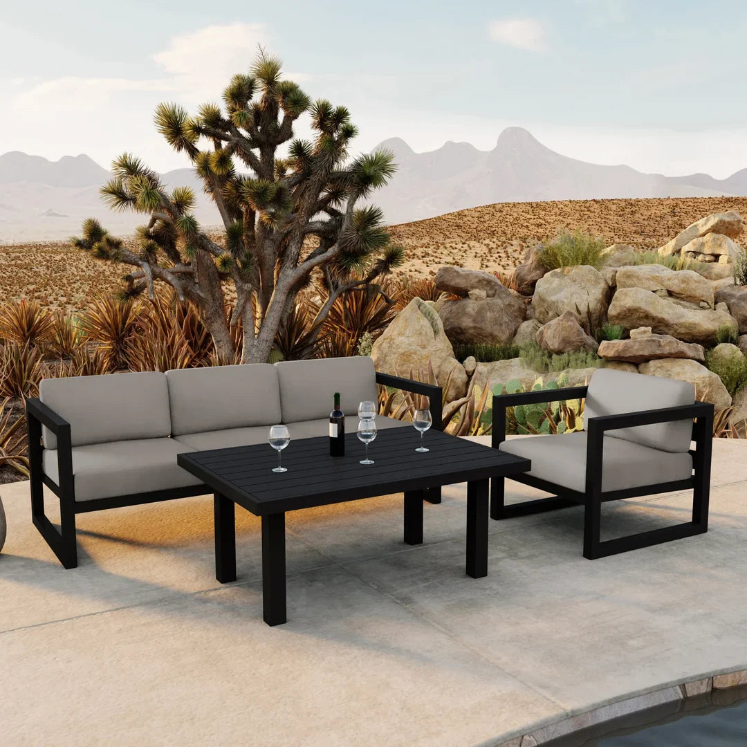 Avion Classic 3 Piece Aluminum Sofa Set