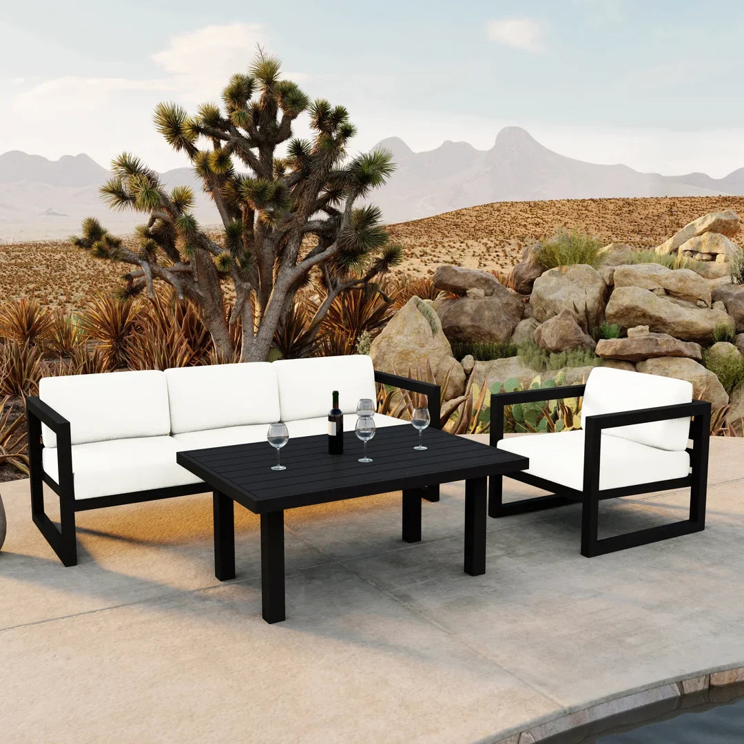 Avion Classic 3 Piece Aluminum Sofa Set