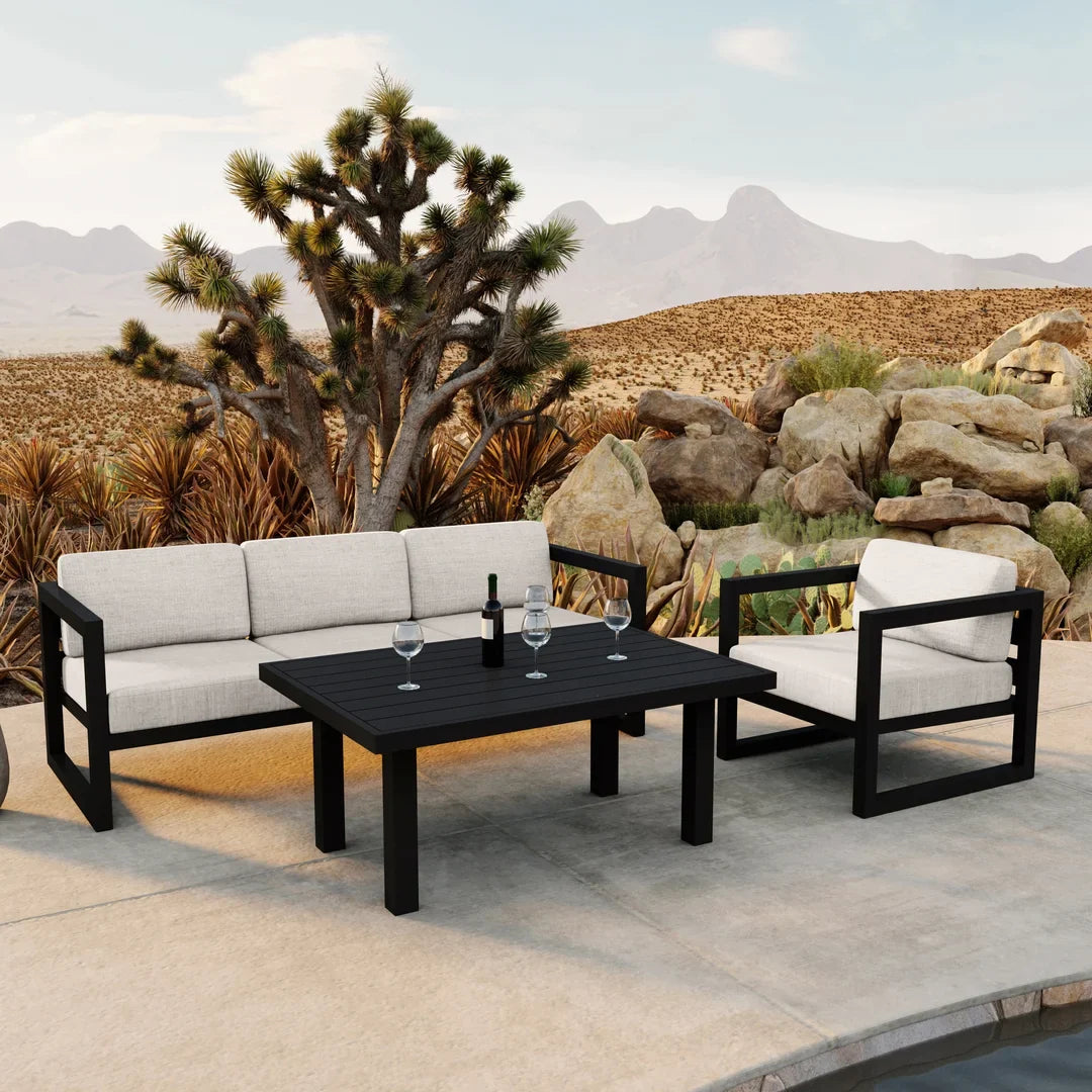 Avion Classic 3 Piece Aluminum Sofa Set