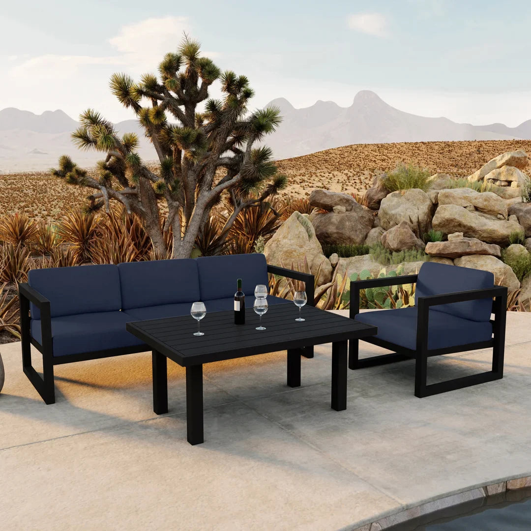 Avion Classic 3 Piece Aluminum Sofa Set