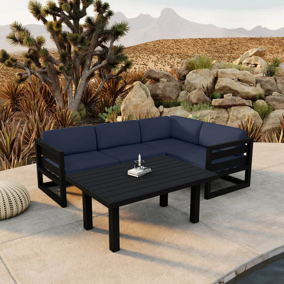 Avion Classic 5 Piece Aluminum Sectional Set
