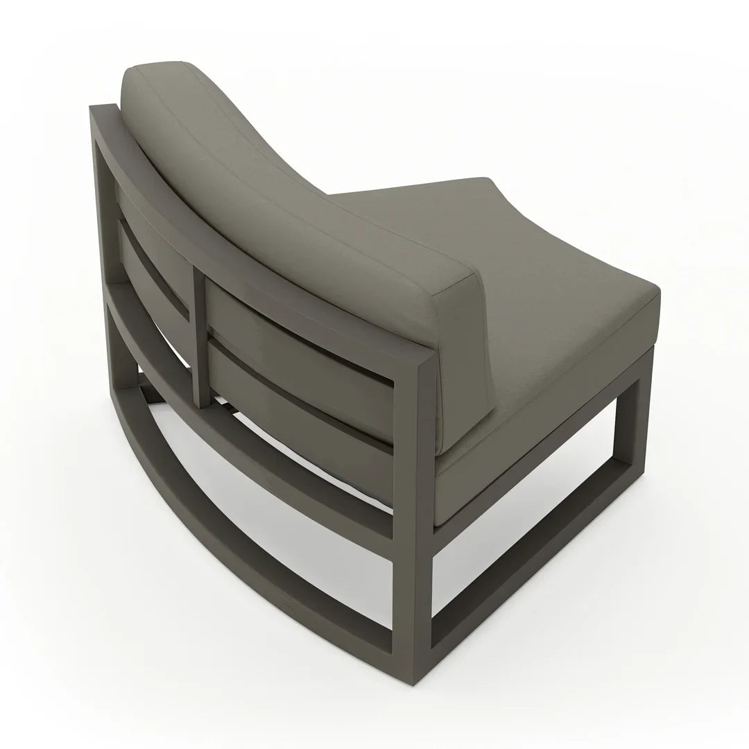Avion Aluminum Curve Seat (Set of 2) - Slate - Canvas Charcoal