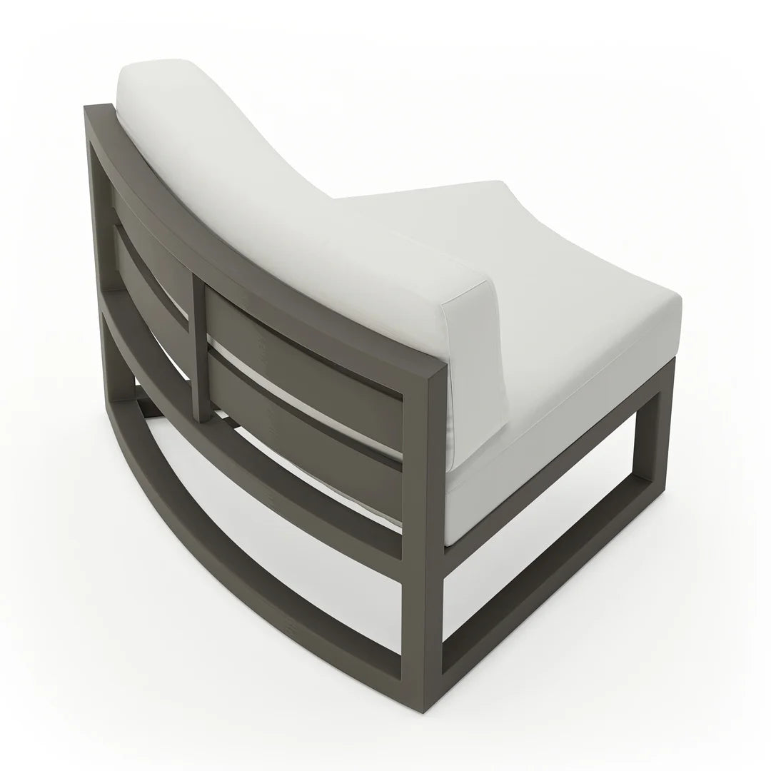 Avion Aluminum Curve Seat (Set of 2) - Slate - Canvas Natural