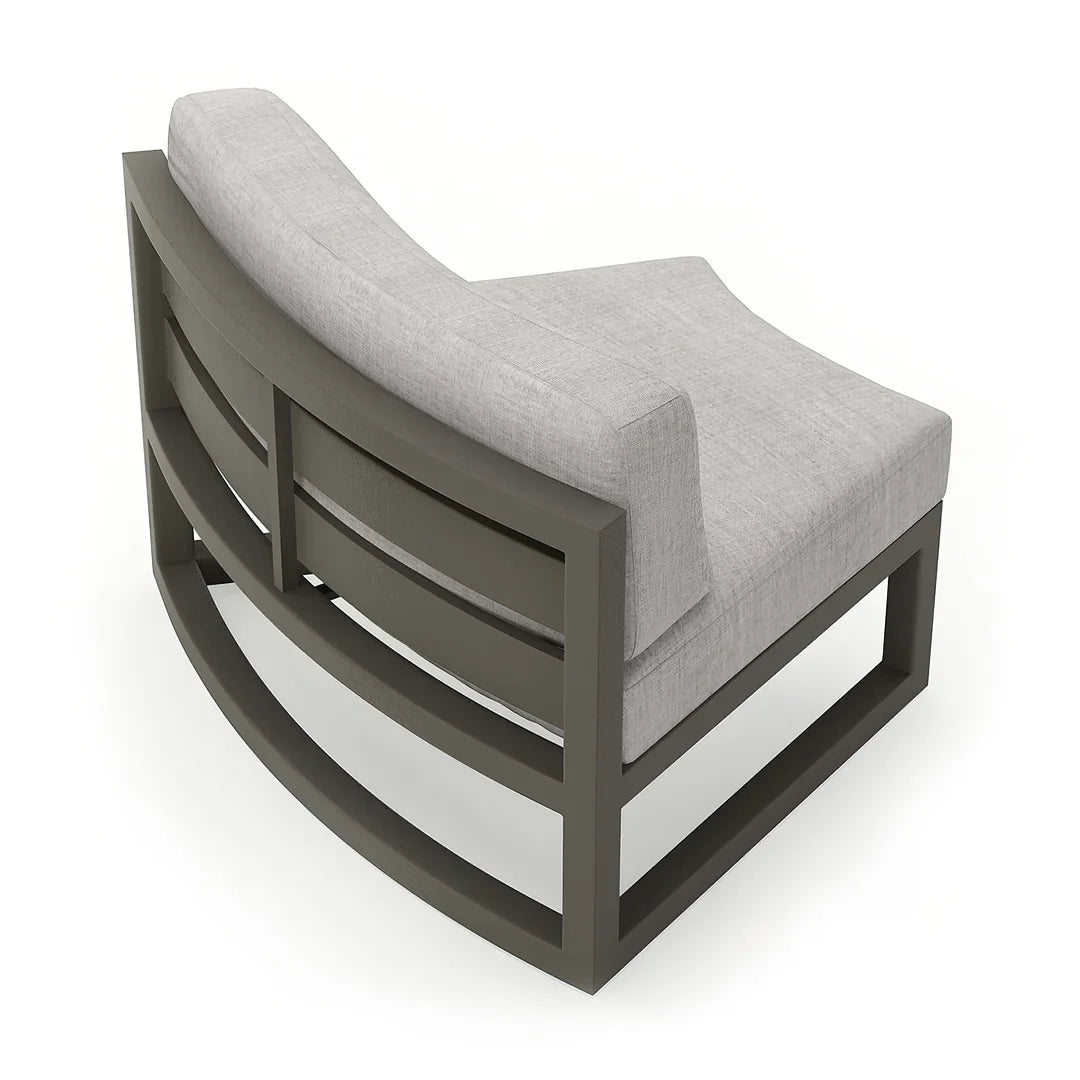 Avion Aluminum Curve Seat (Set of 2) - Slate - Cast Silver