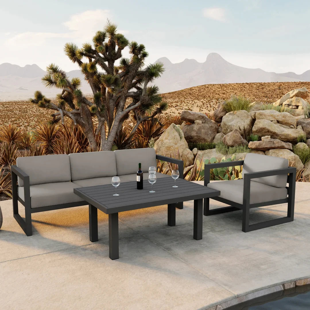 Avion Classic 3 Piece Aluminum Sofa Set