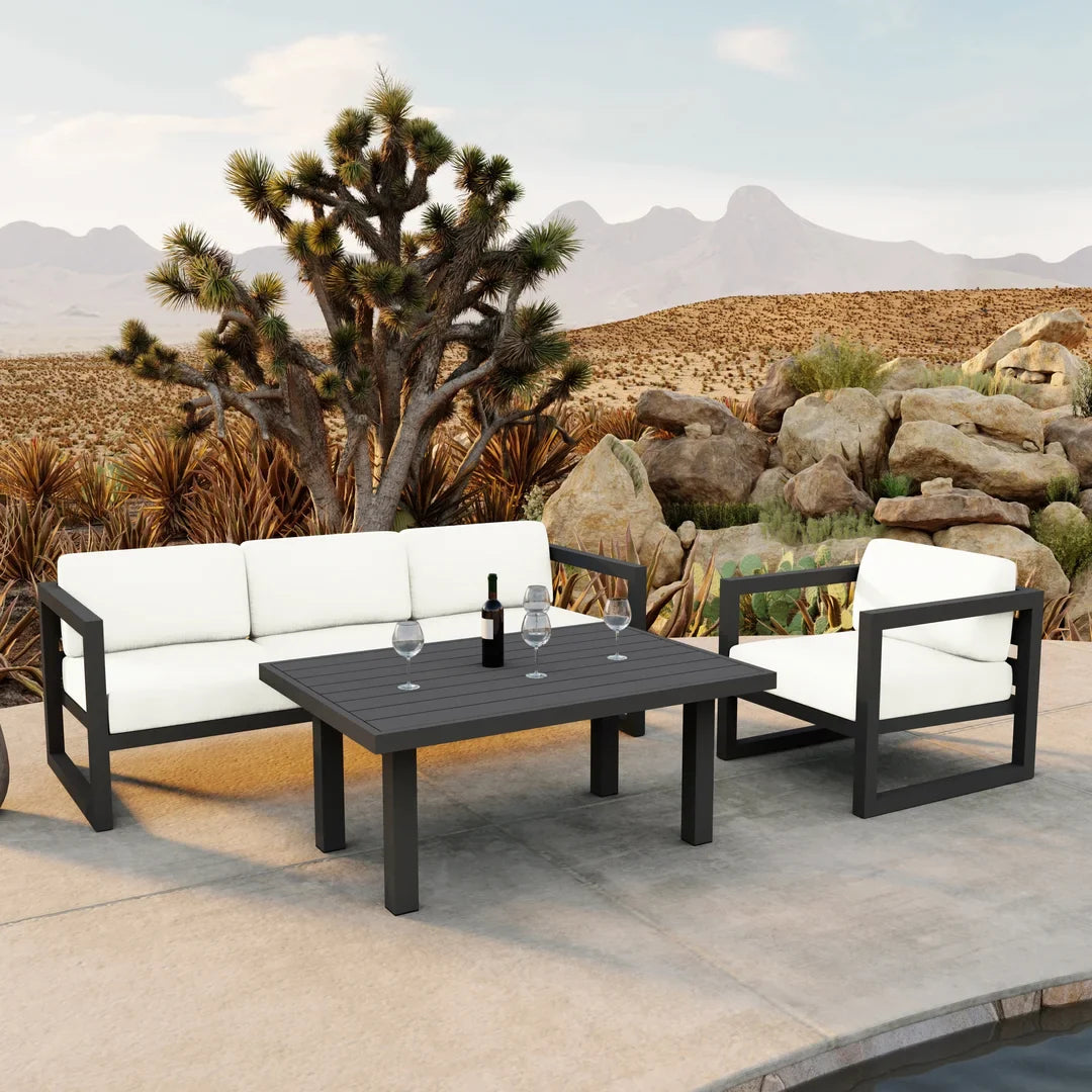 Avion Classic 3 Piece Aluminum Sofa Set