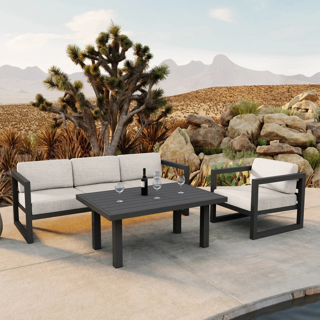 Avion Classic 3 Piece Aluminum Sofa Set