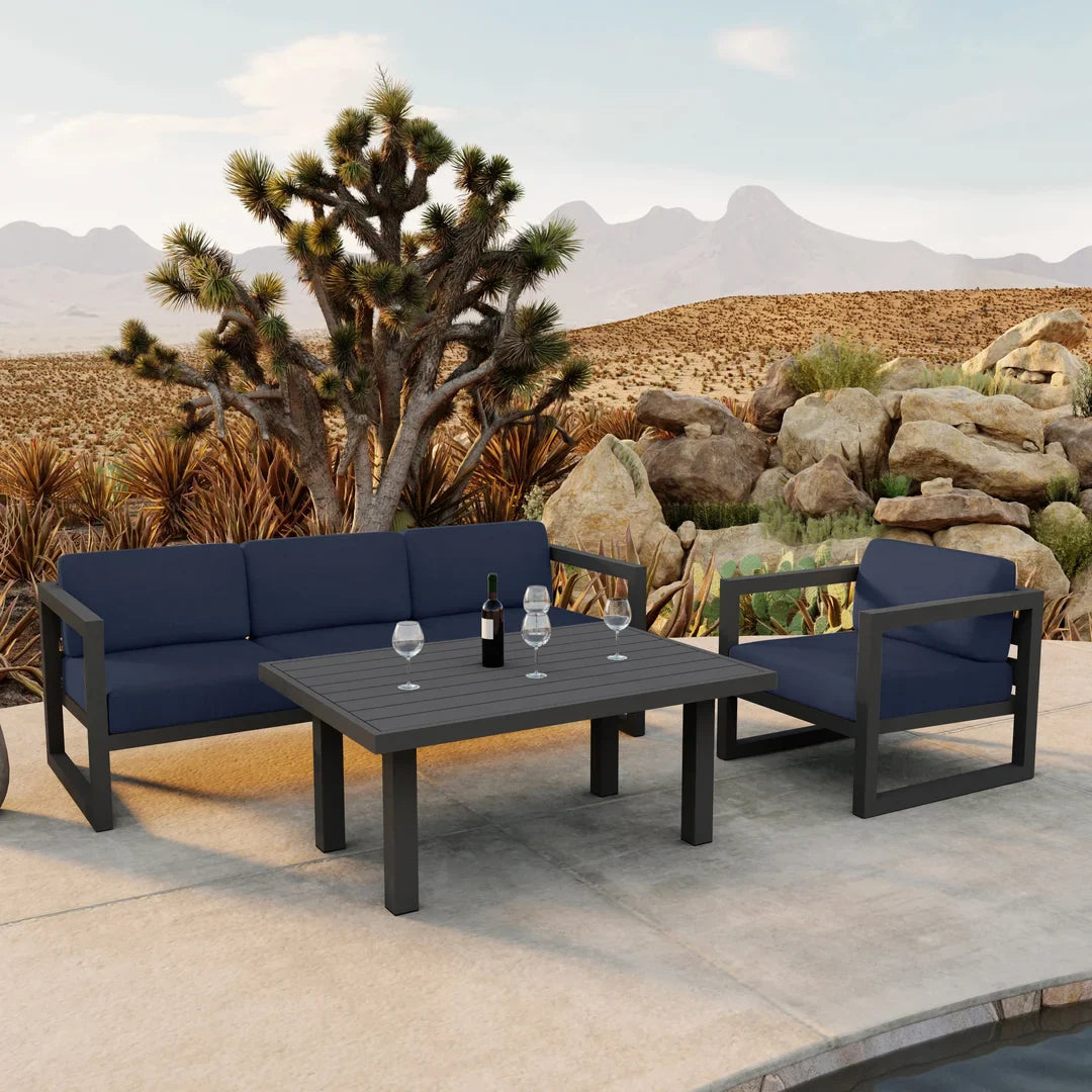Avion Classic 3 Piece Aluminum Sofa Set