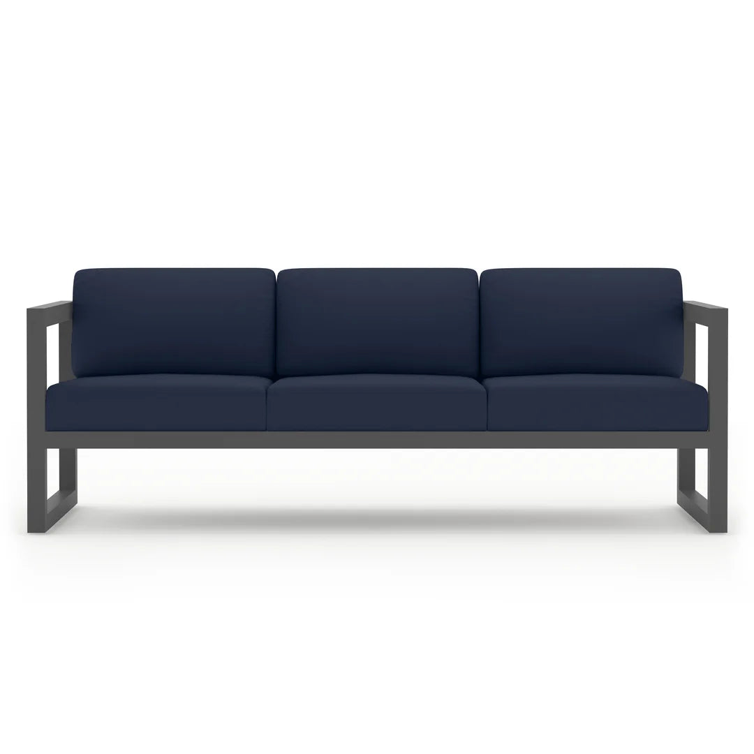 Avion Classic 3 Piece Aluminum Sofa Set - Slate - Spectrum Indigo