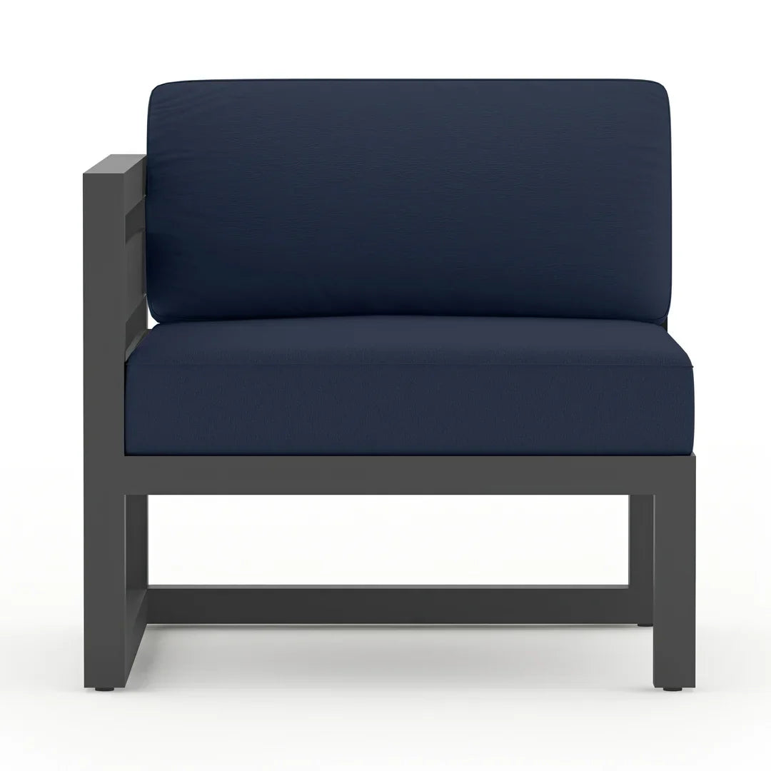 Avion Classic 5 Piece Aluminum Sectional Set - Slate - Spectrum Indigo