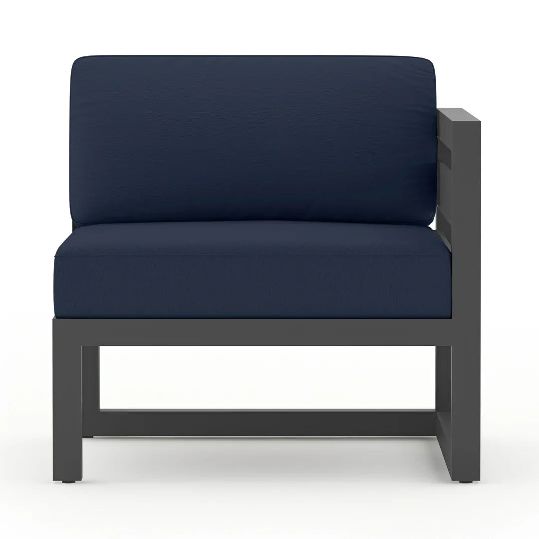 Avion Classic 5 Piece Aluminum Sectional Set - Slate - Spectrum Indigo