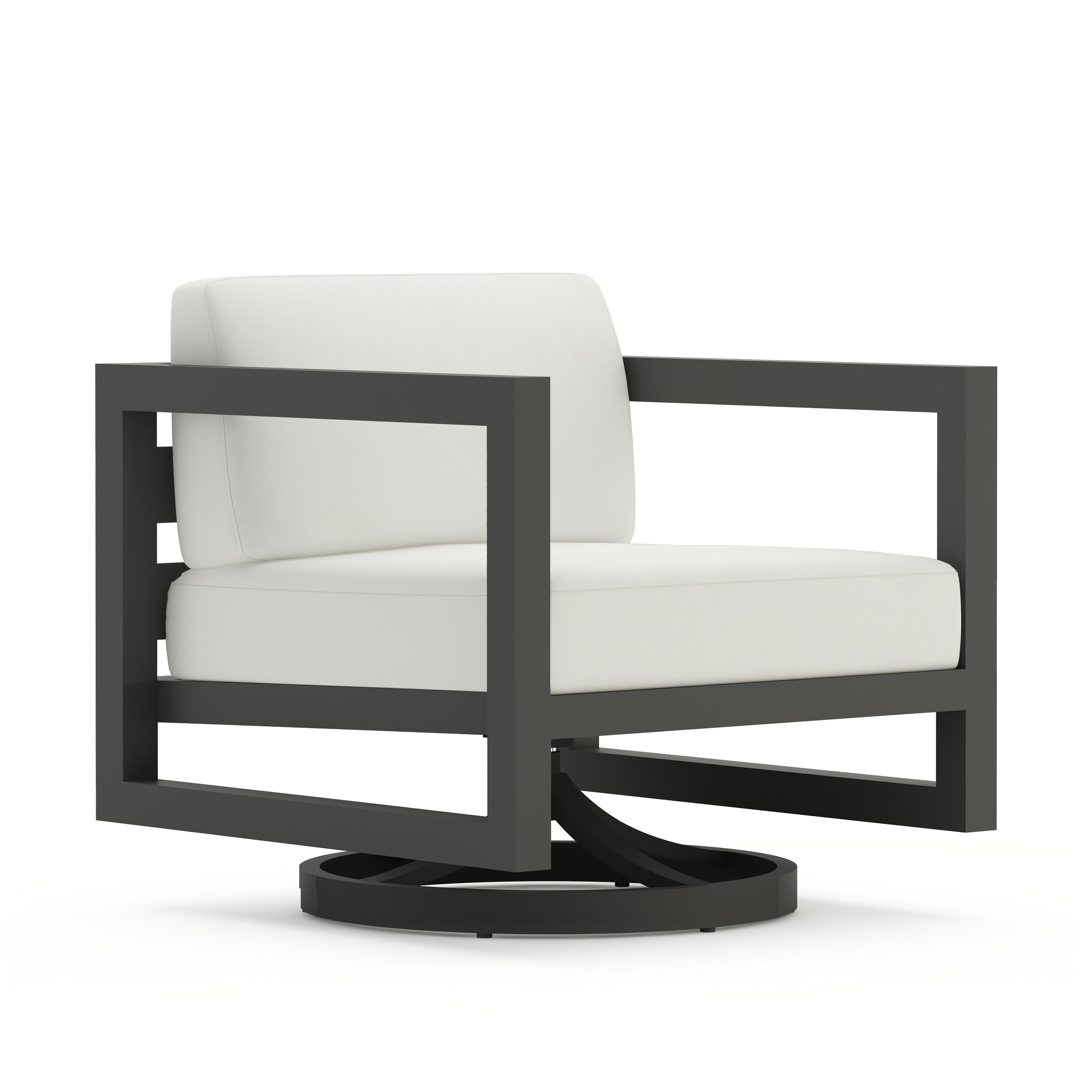 Avion Swivel Rocker - Slate - Canvas Natural