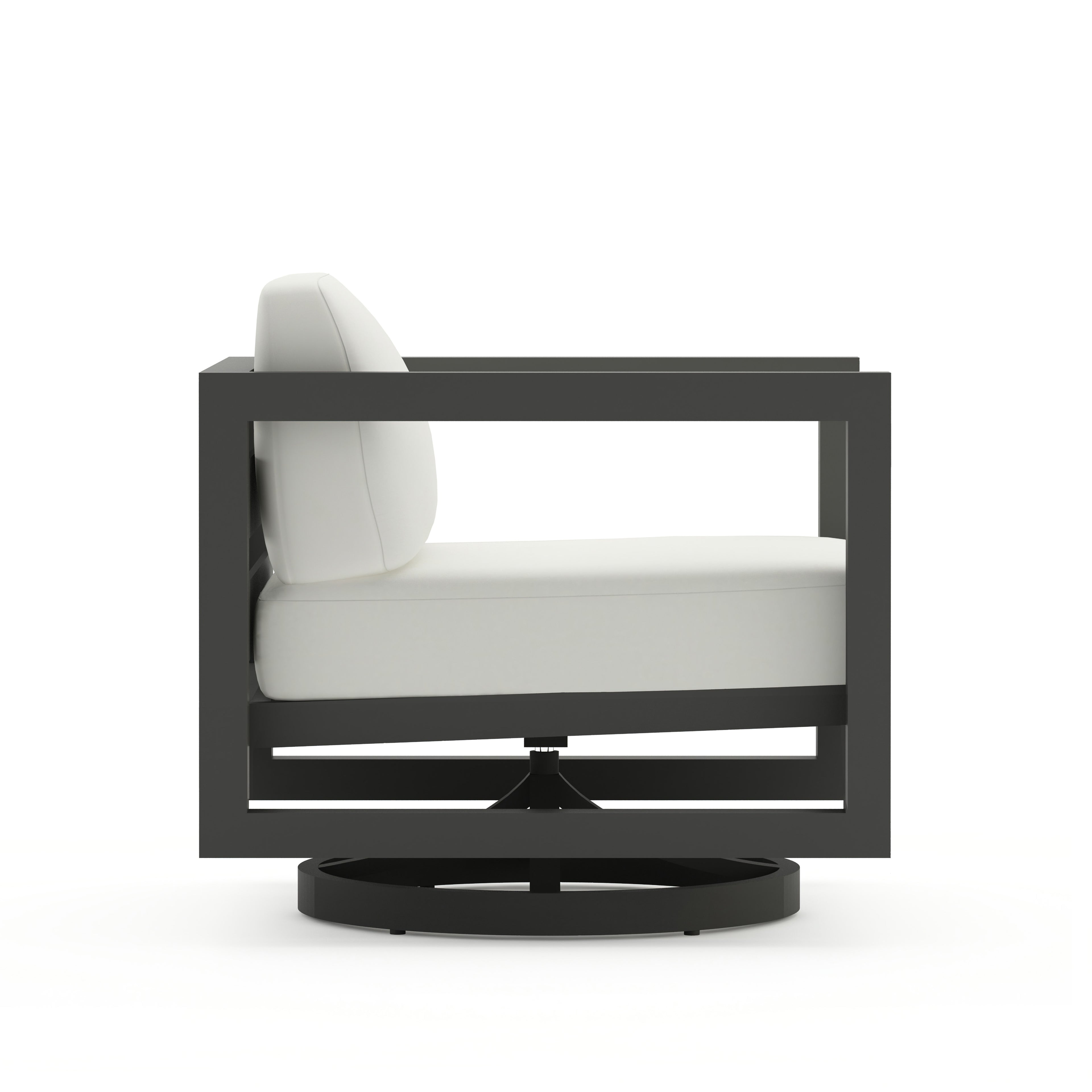 Avion Swivel Rocker - Slate - Canvas Natural