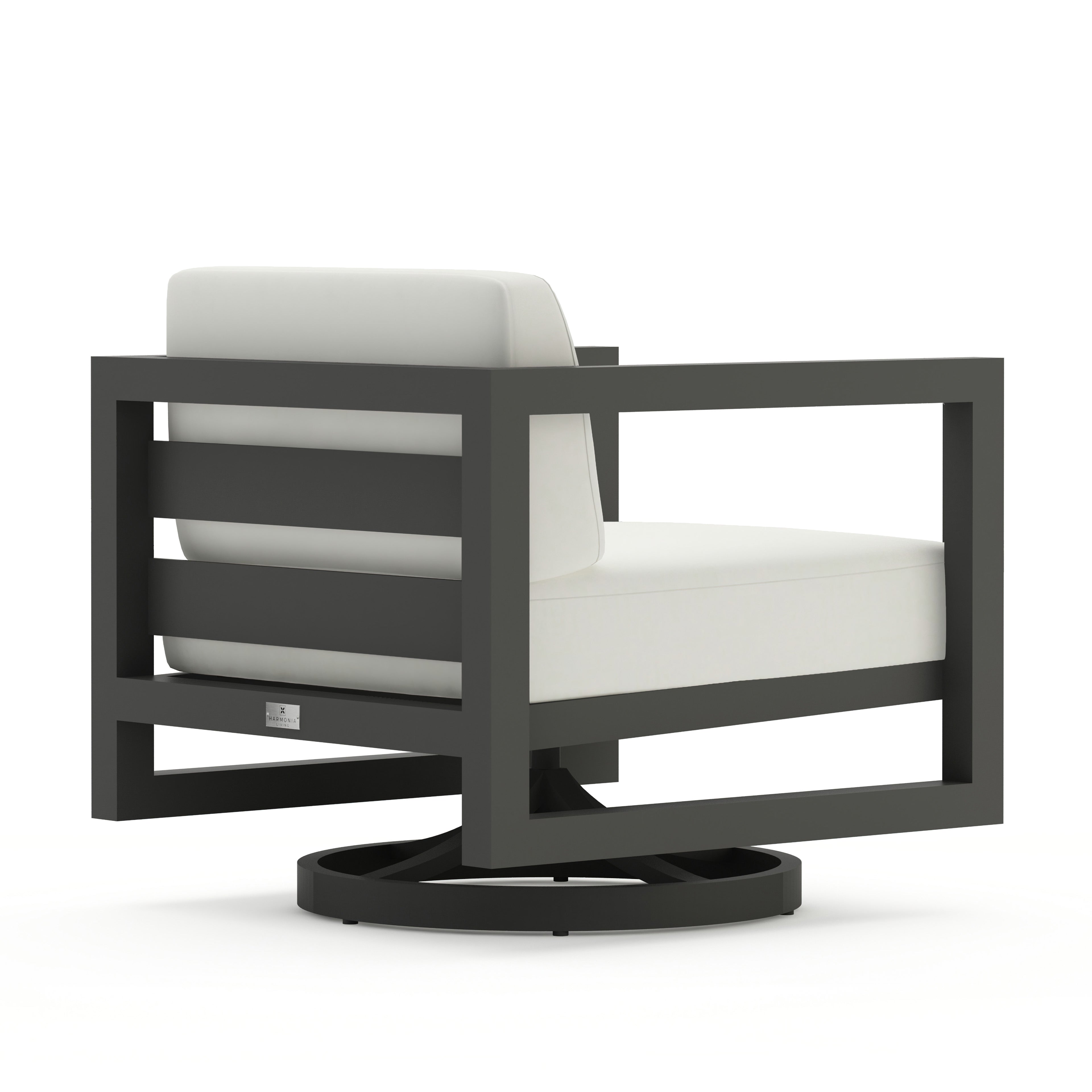 Avion Swivel Rocker - Slate - Canvas Natural