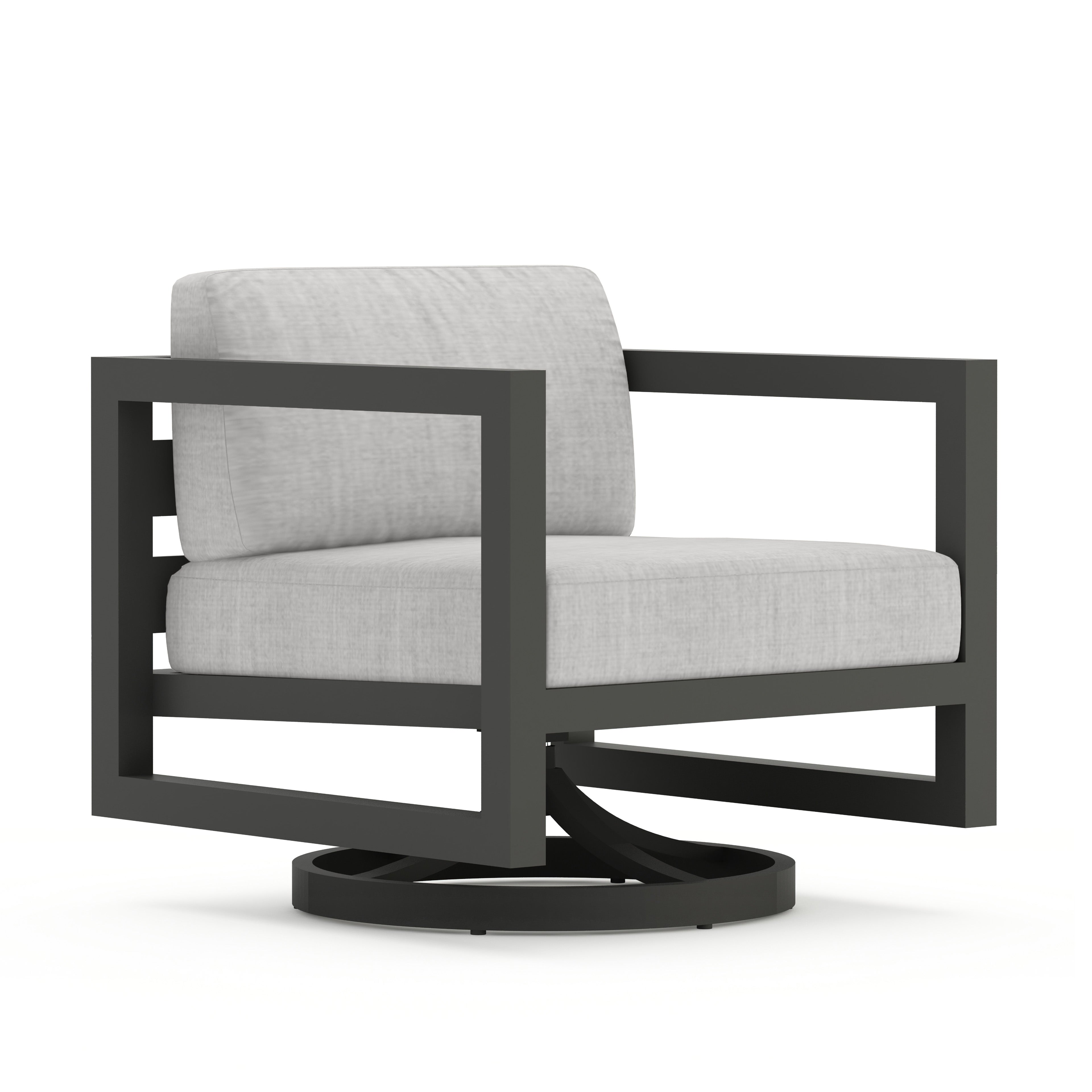 Avion Swivel Rocker - Slate - Cast Silver