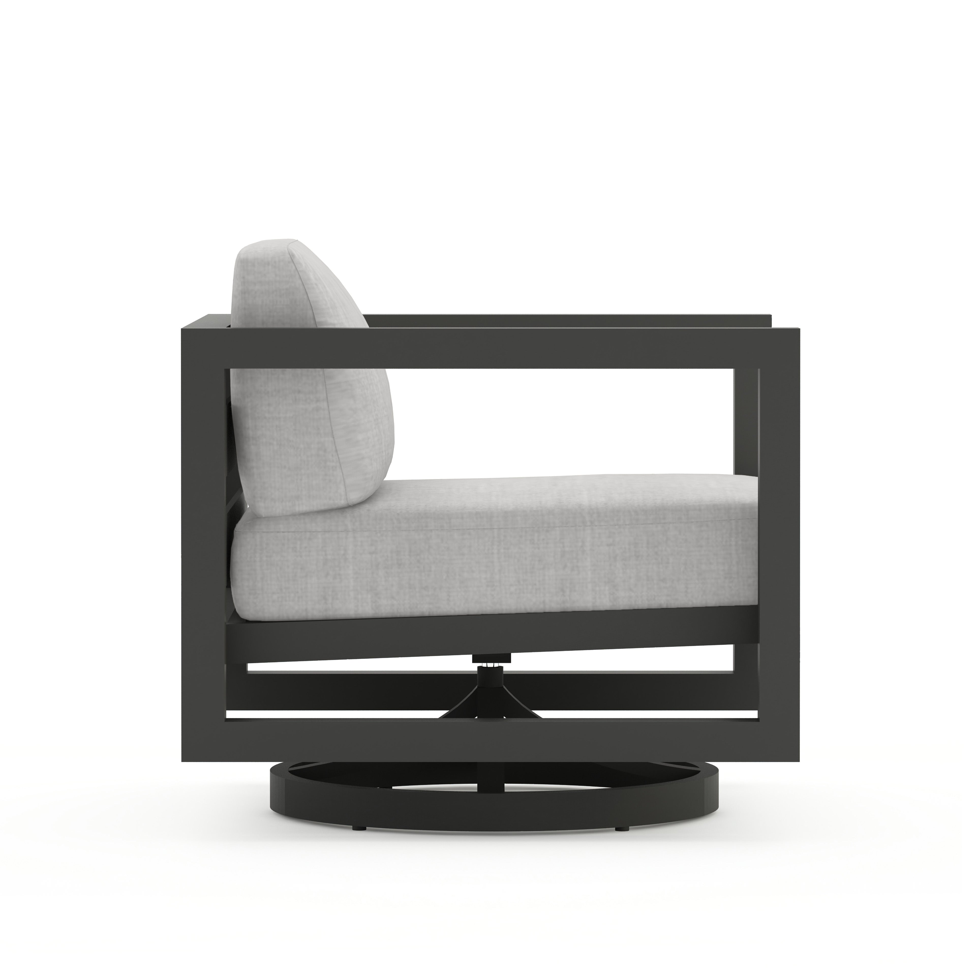 Avion Swivel Rocker - Slate - Cast Silver