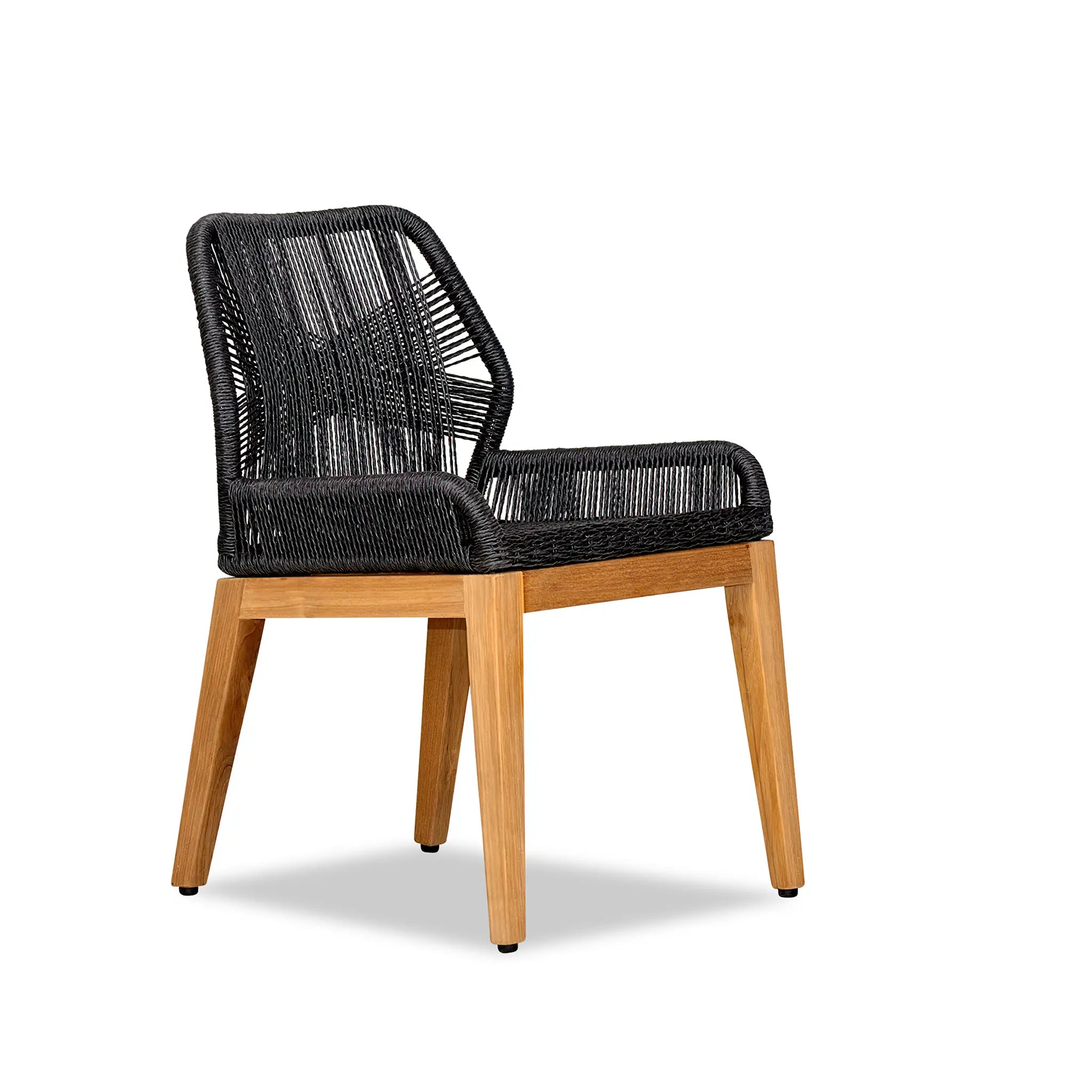 Harmonia Living Carl Reclaimed Teak and Rope Dining Side Chair 2