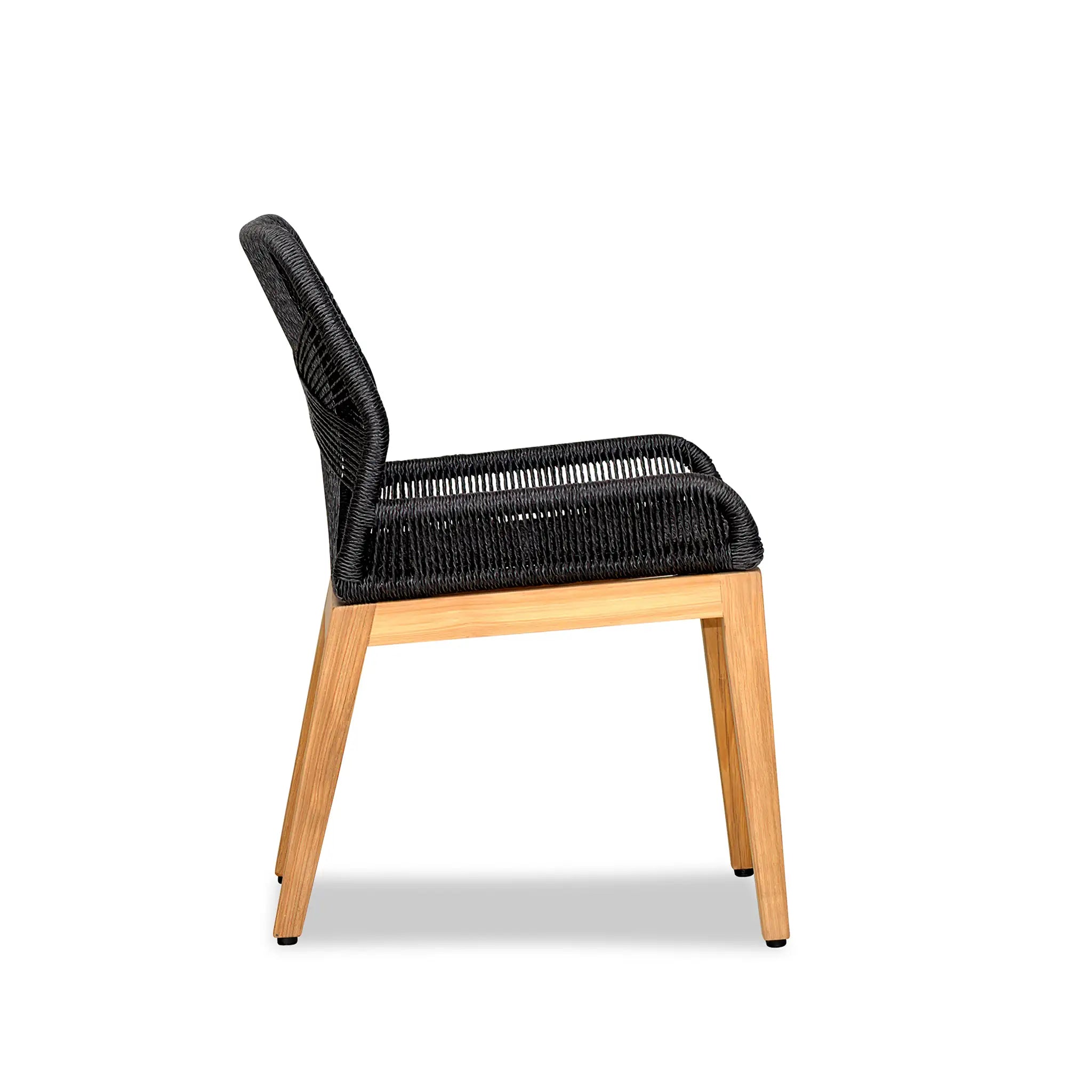 Harmonia Living Carl Reclaimed Teak and Rope Dining Side Chair 3