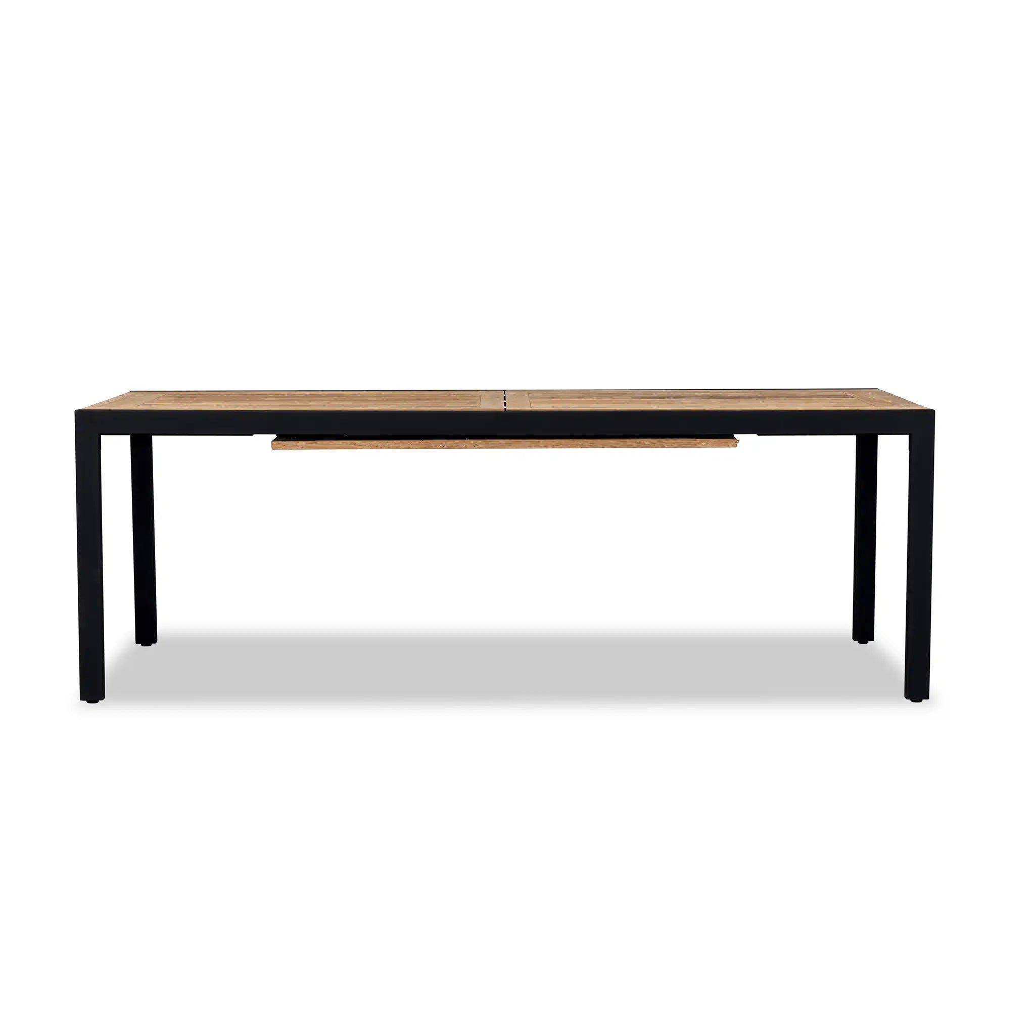 Harmonia Living Communal Aluminum Reclaimed Teak Outdoor Extension Dining Table 1