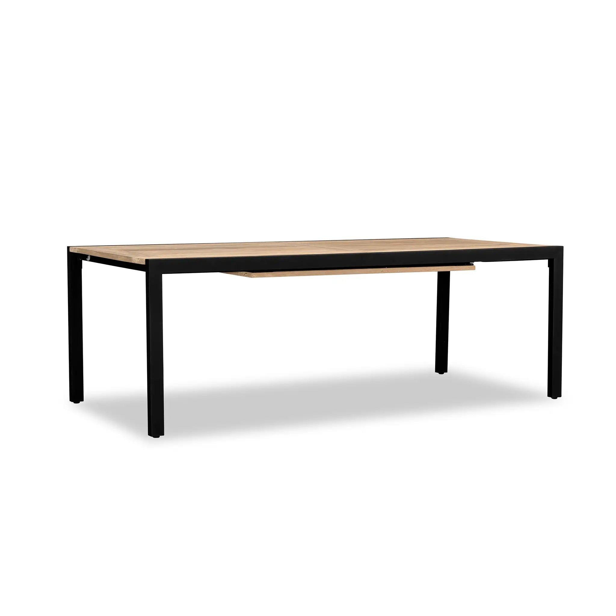 Harmonia Living Communal Aluminum Reclaimed Teak Outdoor Extension Dining Table 2