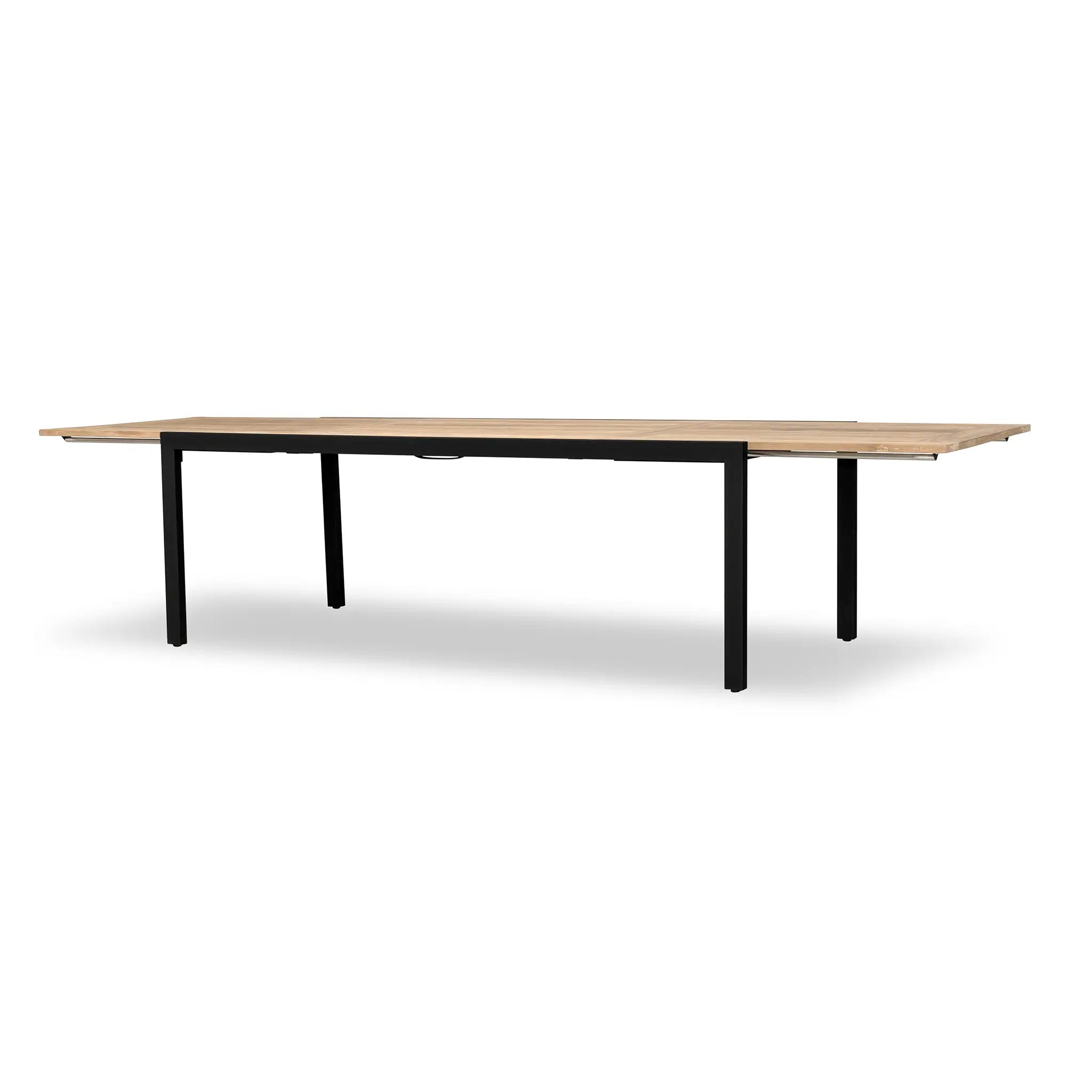 Harmonia Living Communal Aluminum Reclaimed Teak Outdoor Extension Dining Table 12