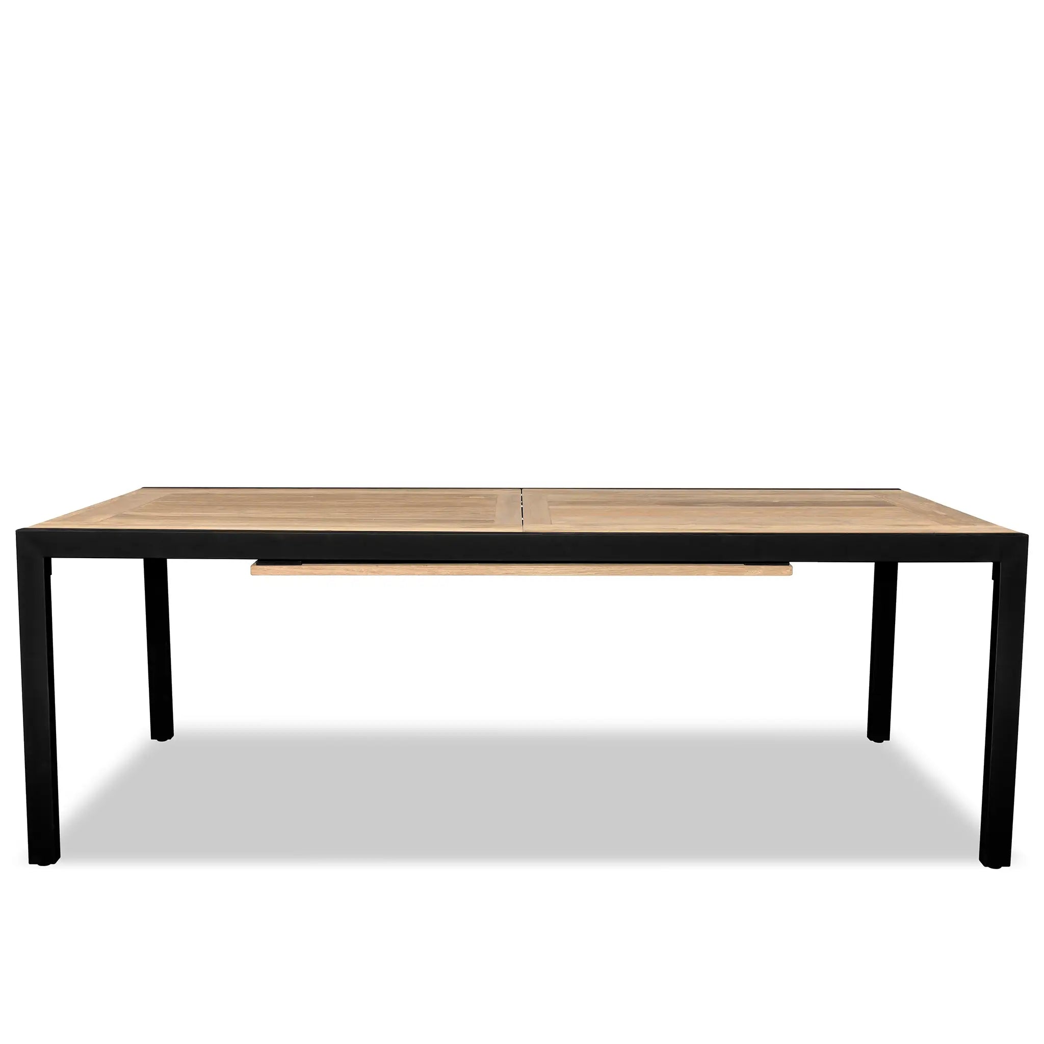 Harmonia Living Communal Aluminum Reclaimed Teak Outdoor Extension Dining Table 6