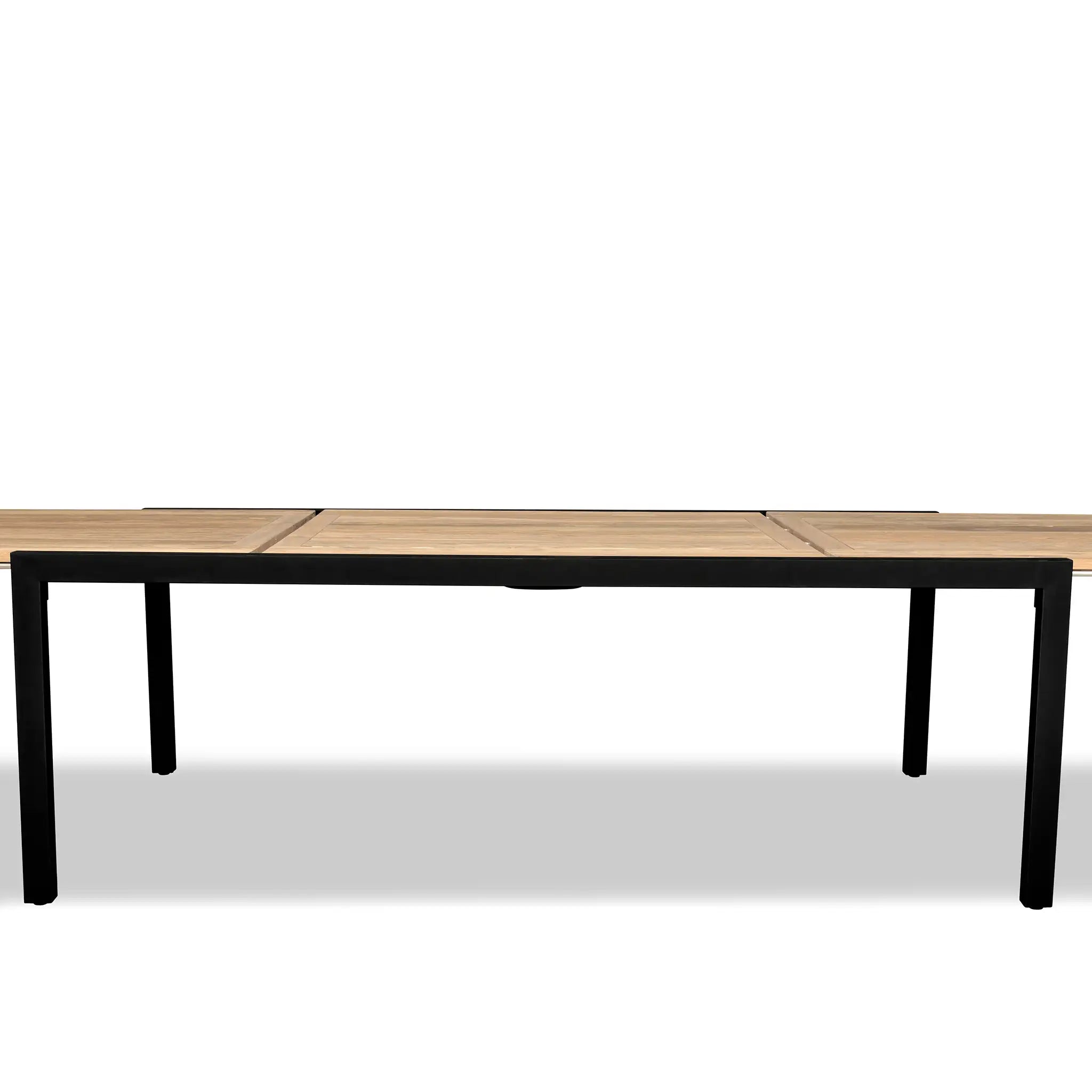 Harmonia Living Communal Aluminum Reclaimed Teak Outdoor Extension Dining Table 5