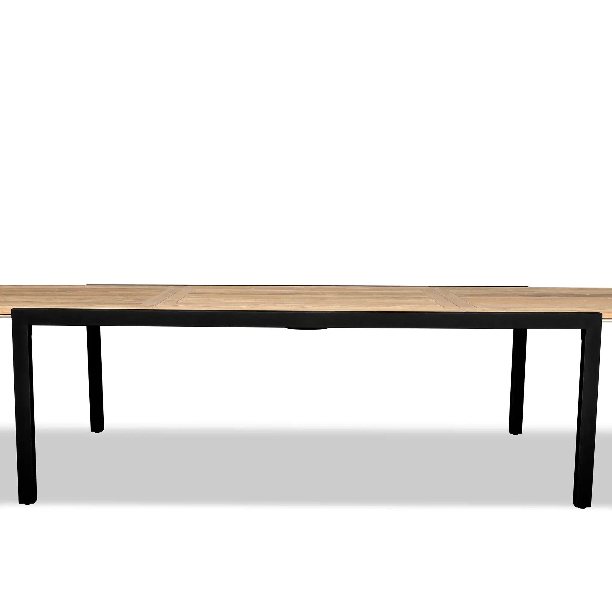 Harmonia Living Communal Aluminum Reclaimed Teak Outdoor Extension Dining Table 4