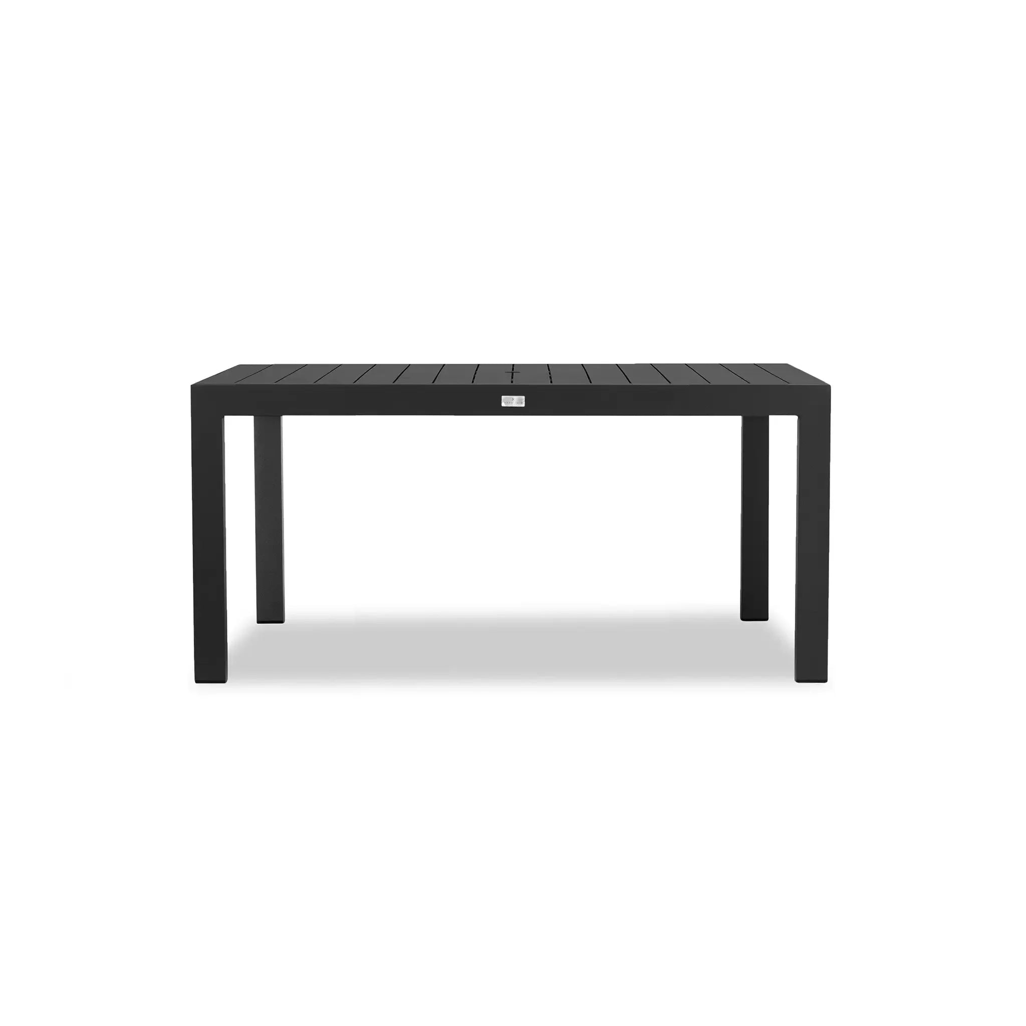 Harmonia Living Classic Aluminum 6-Seat Aluminum Rectangular Dining Table - Black 1