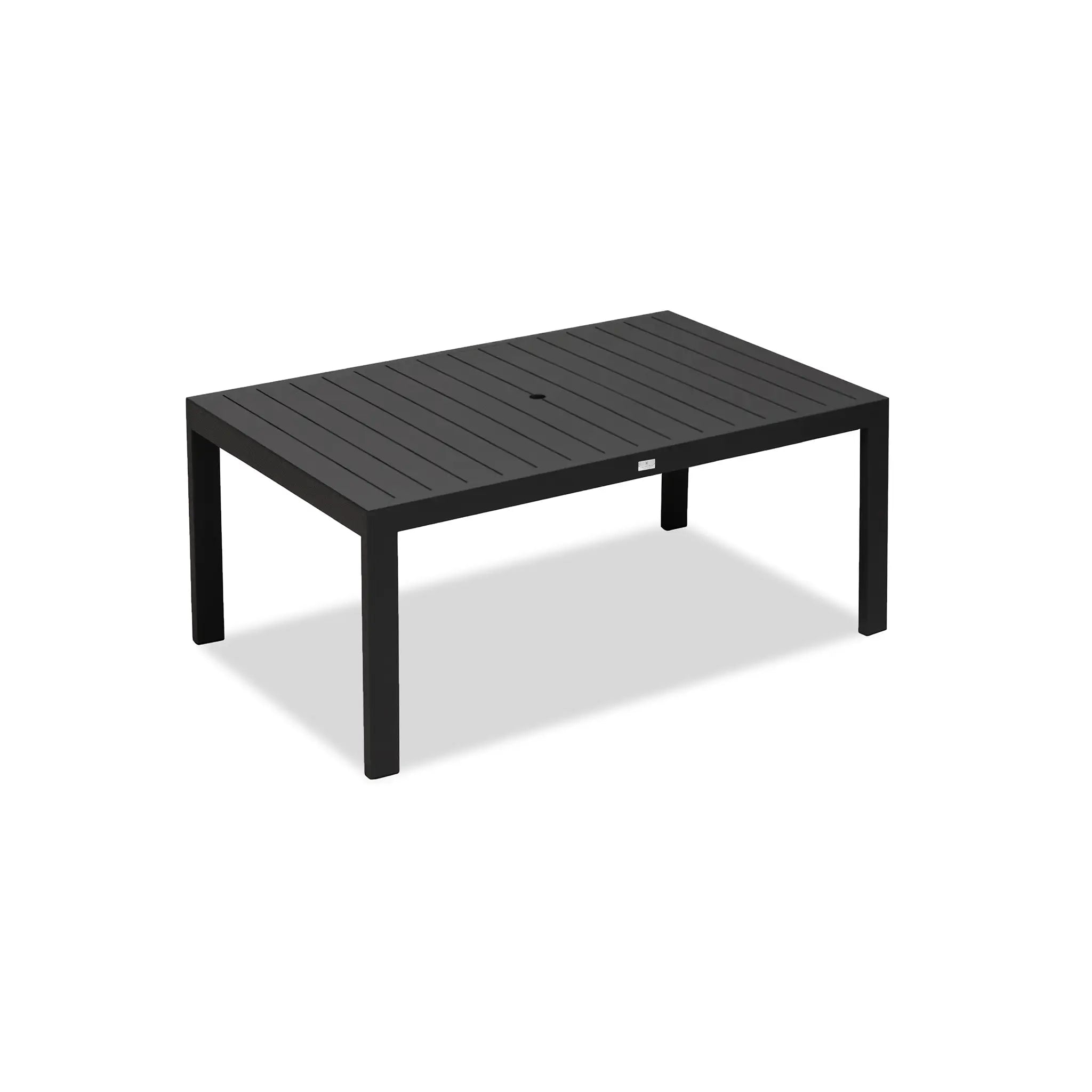 Harmonia Living Classic Aluminum 6-Seat Aluminum Rectangular Dining Table - Black 3