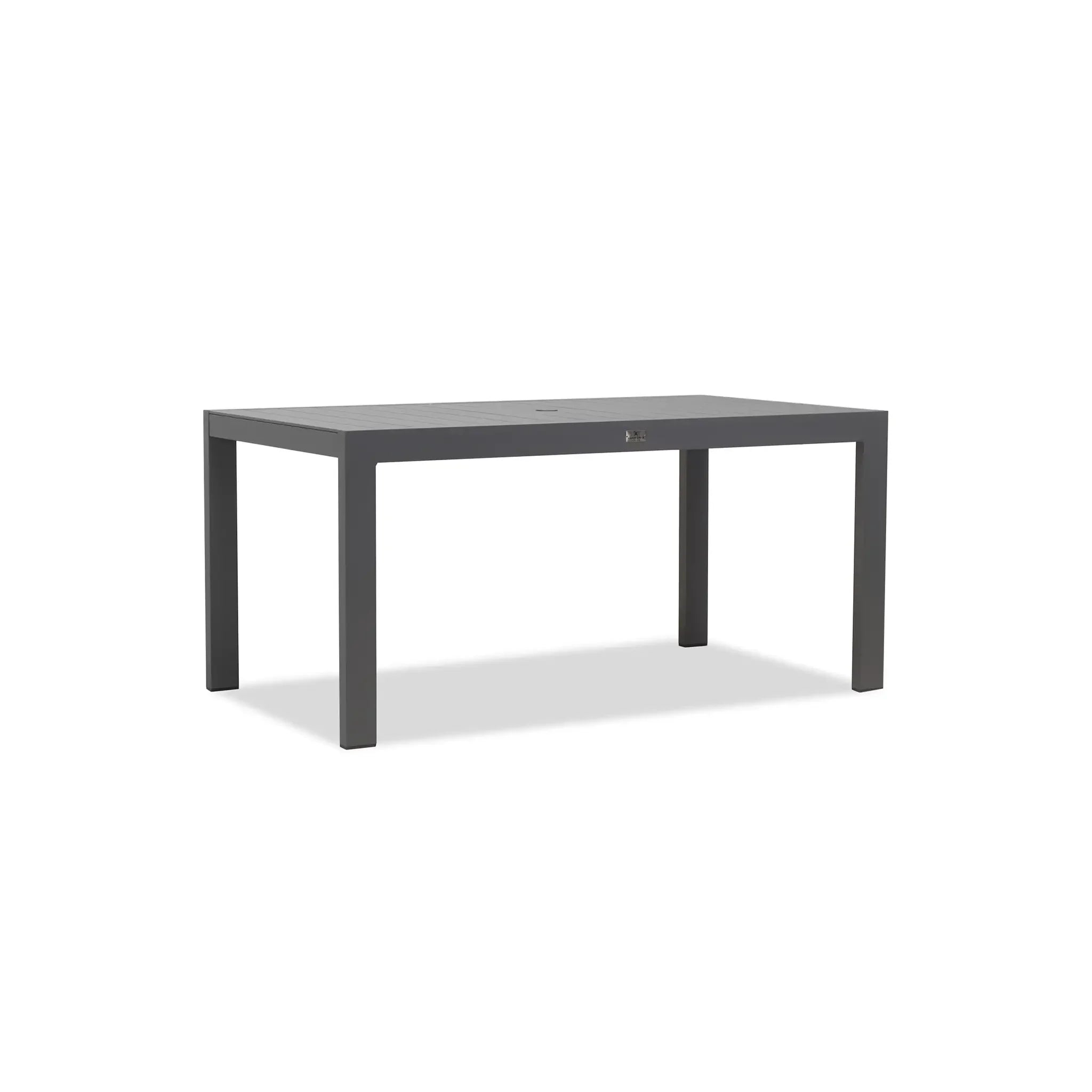 Harmonia Living Classic Aluminum 6-Seat Aluminum Rectangular Dining Table - Slate 2