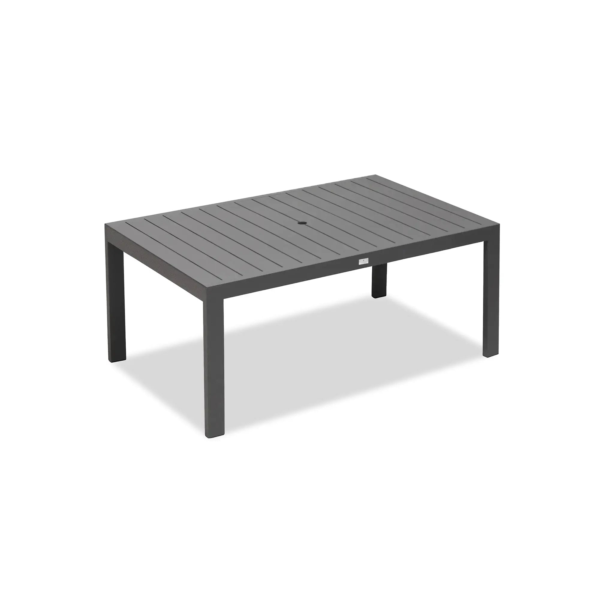 Harmonia Living Classic Aluminum 6-Seat Aluminum Rectangular Dining Table - Slate 3