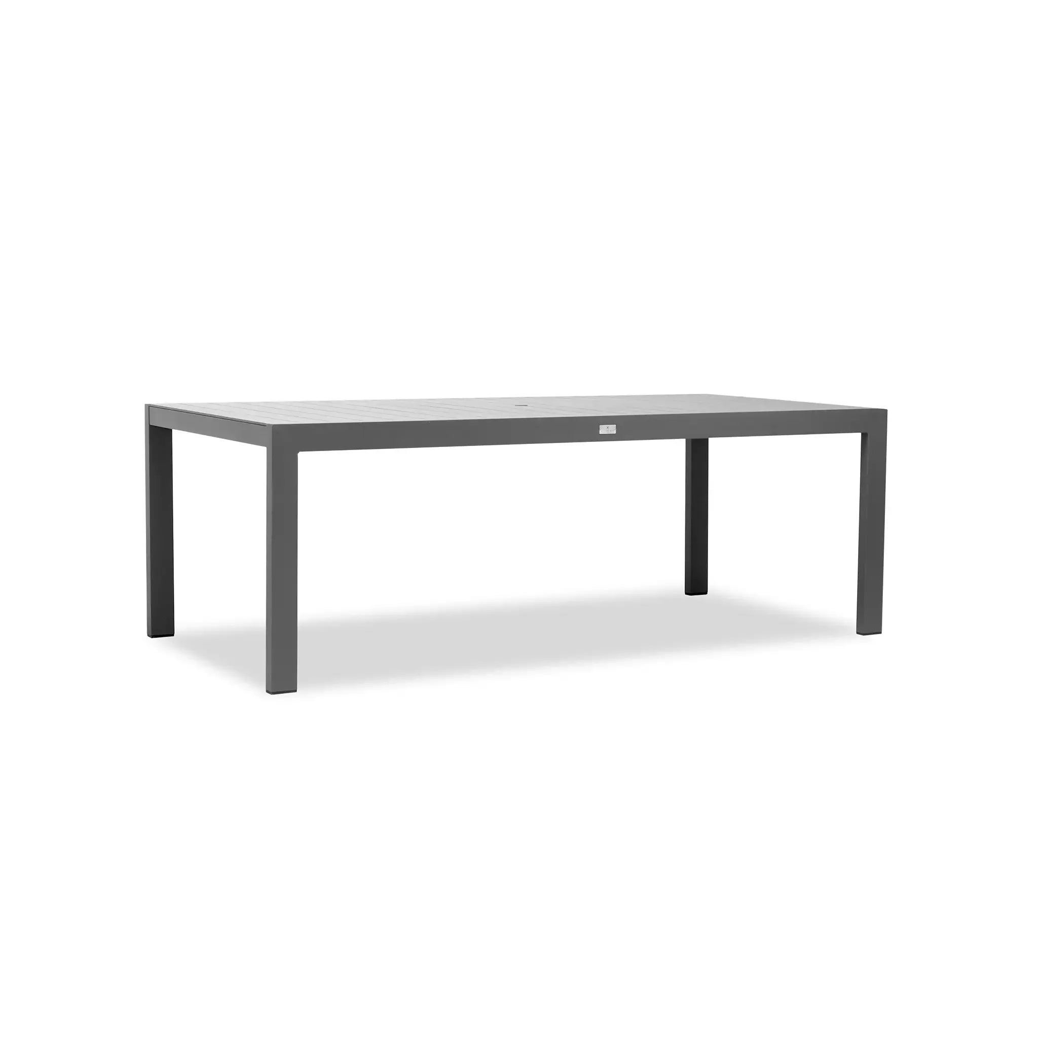 Harmonia Living Classic Aluminum 8-Seat Aluminum Rectangular Dining Table - Slate 2