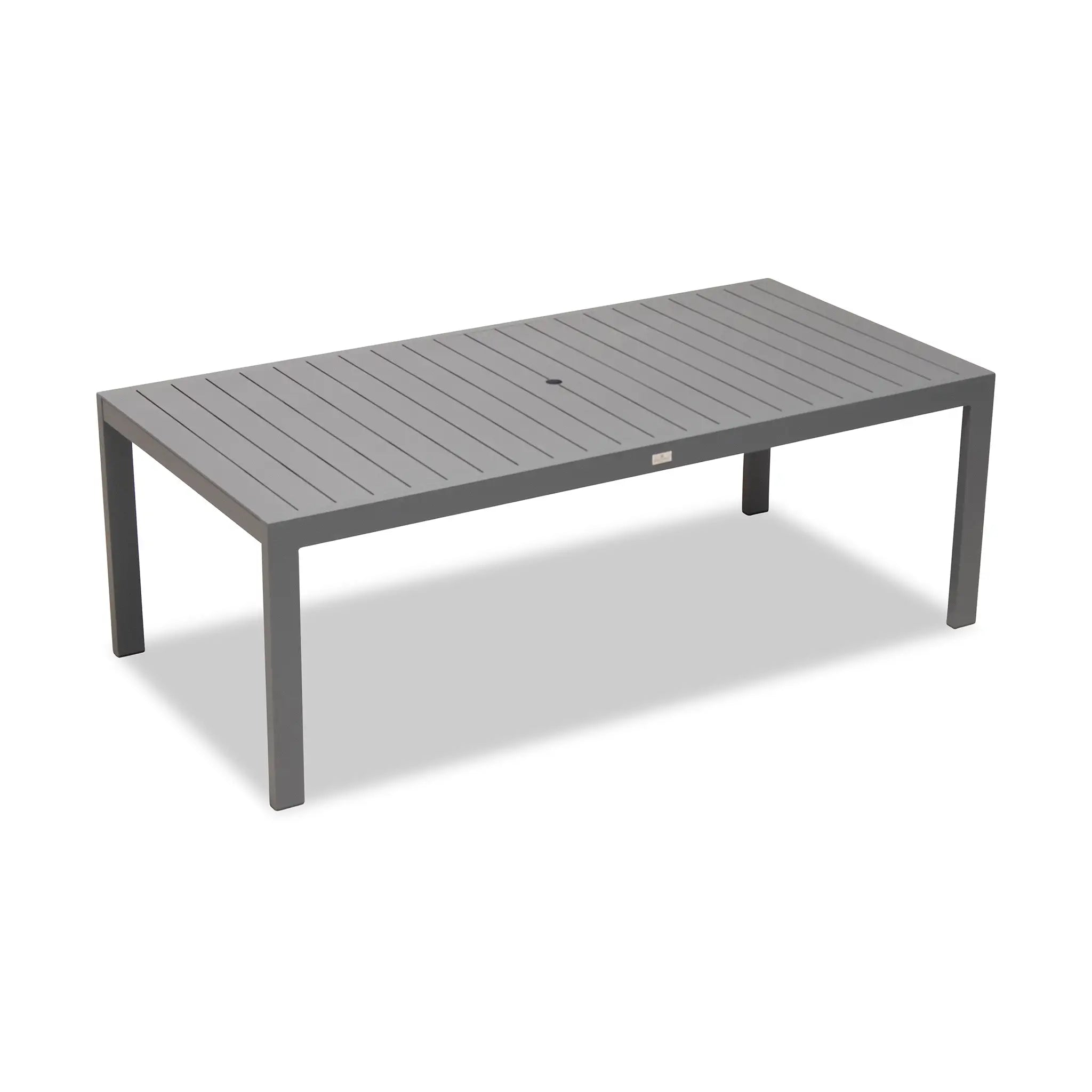 Harmonia Living Classic Aluminum 8-Seat Aluminum Rectangular Dining Table - Slate 3