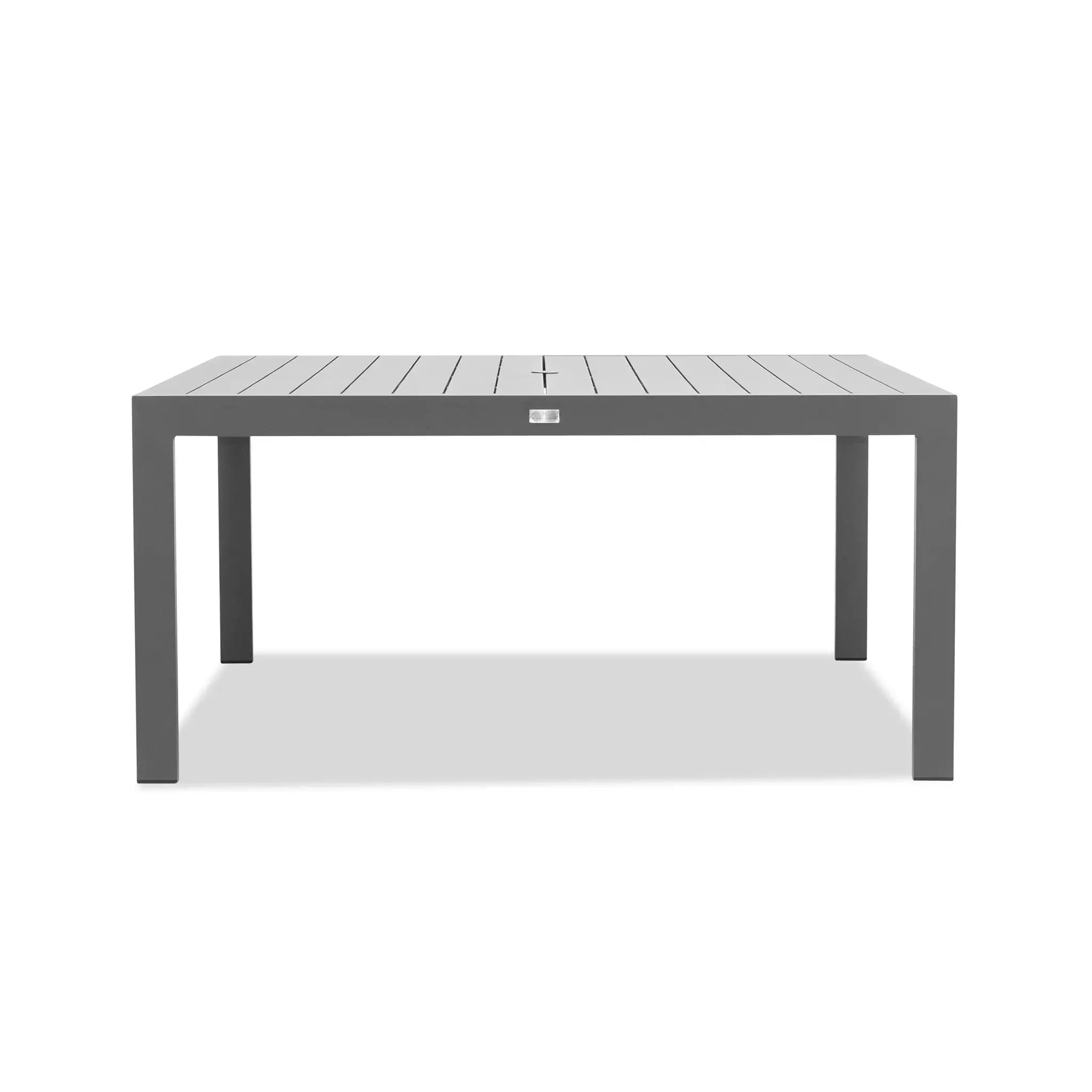 Harmonia Living Classic Aluminum 8-Seat Aluminum Square Dining Table - Slate 1