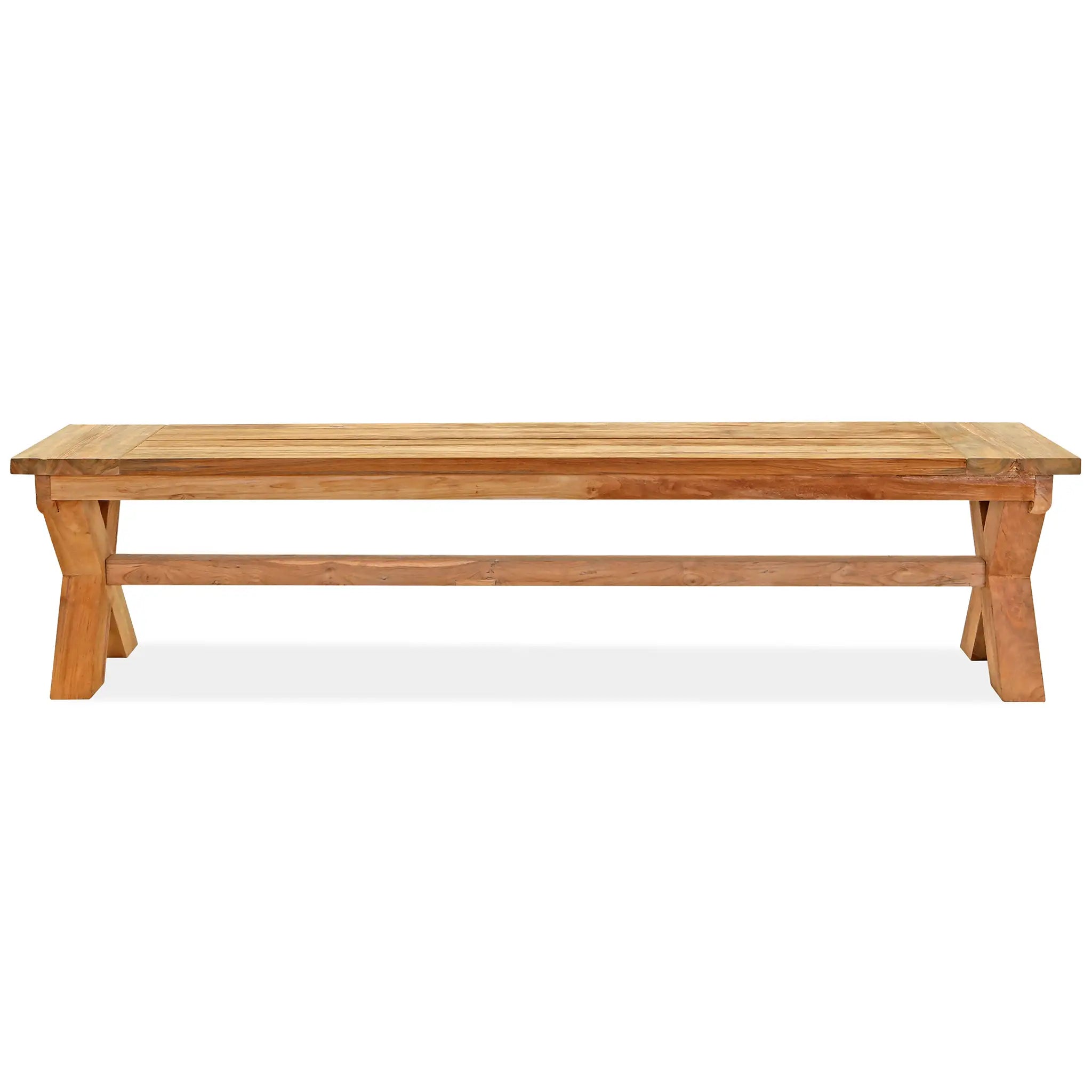 Harmonia Living Fields 74" Reclaimed Teak Dining Bench 1