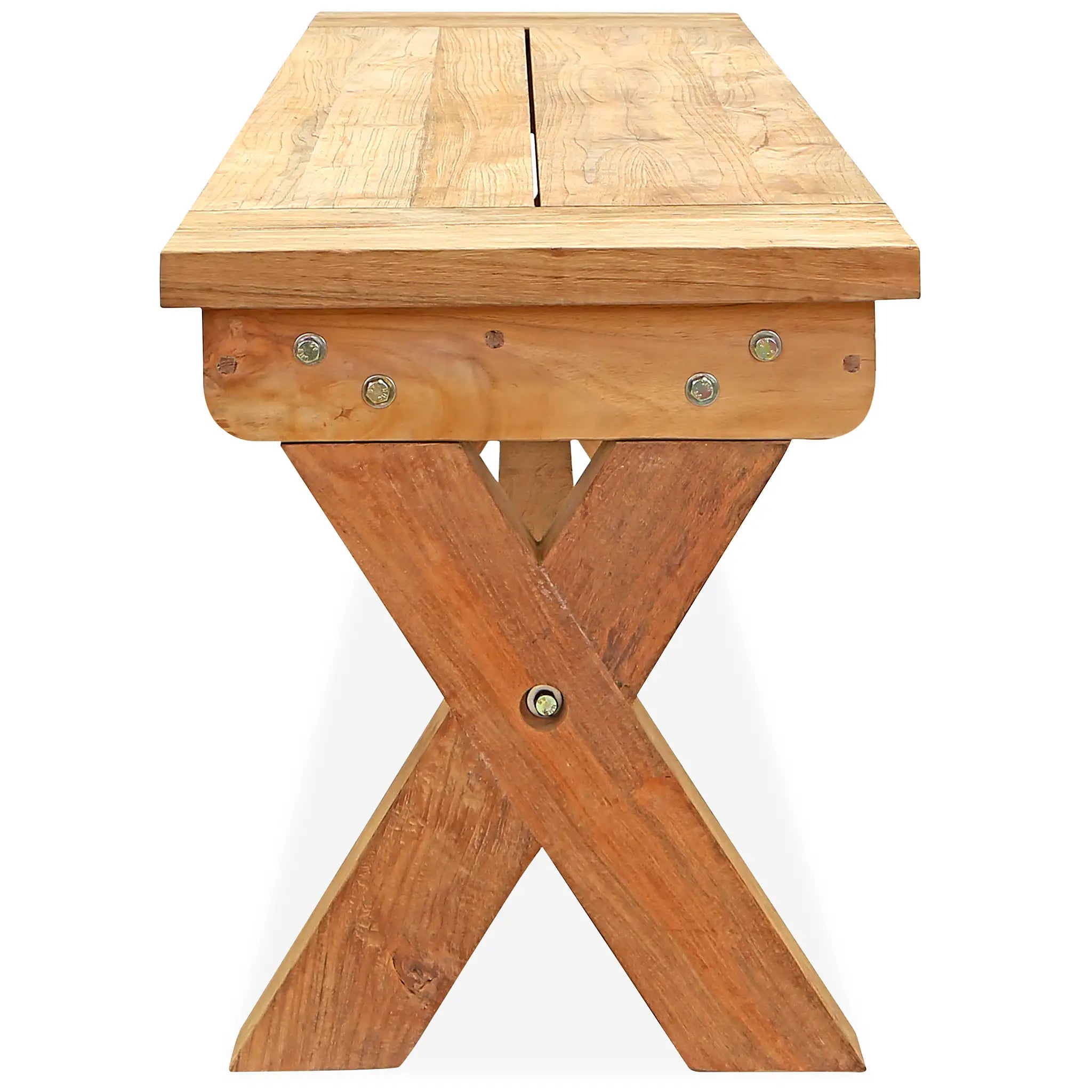 Harmonia Living Fields 74" Reclaimed Teak Dining Bench 3