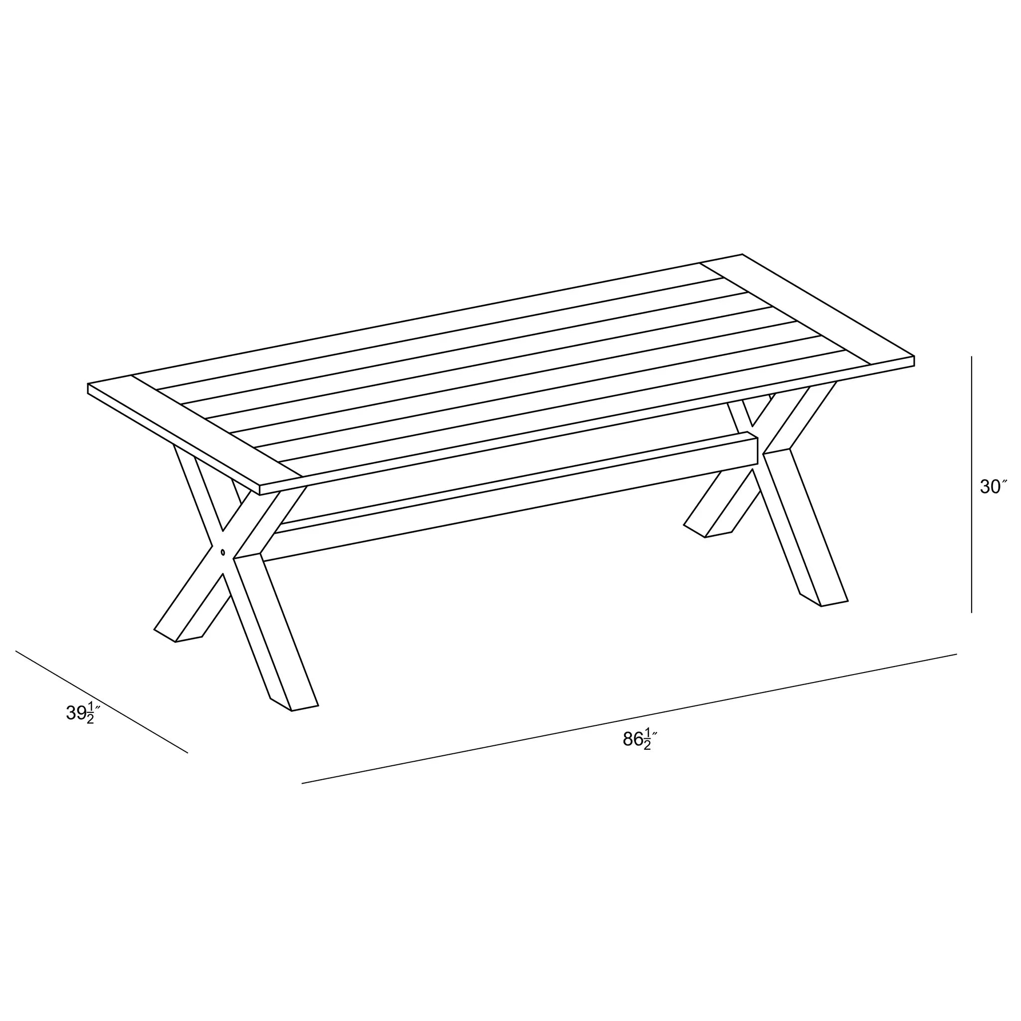Harmonia Living Fields 8-Seat Reclaimed Teak Outdoor Dining Table 6