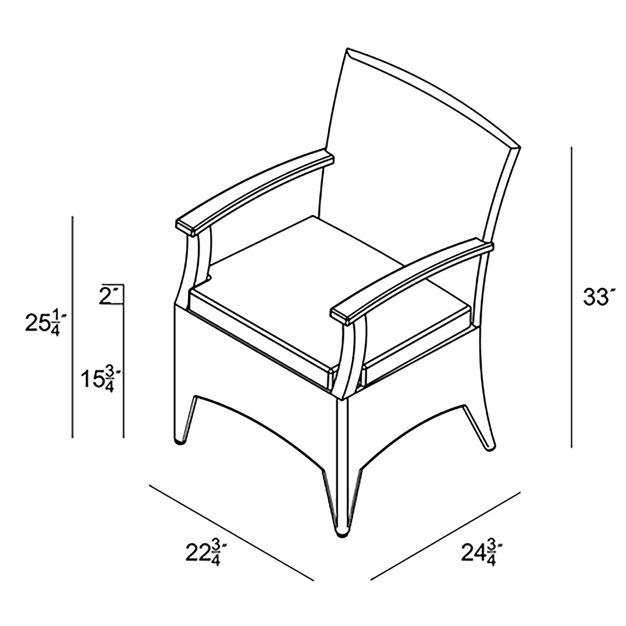 Harmonia Living Arbor Dining Arm Chair 22